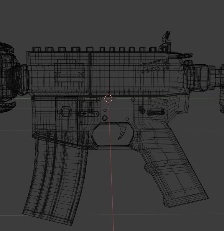 M4A4 Blender Model - R3dster 3D model_3