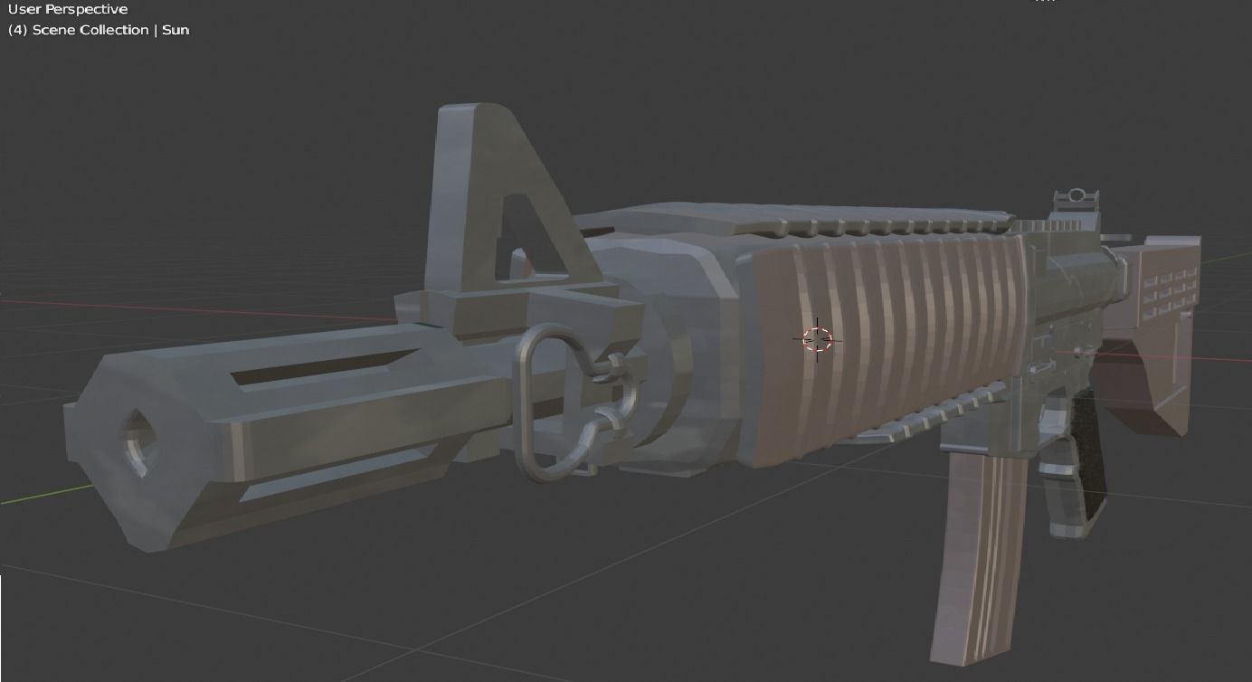 M4A4 Blender Model - R3dster 3D model_13