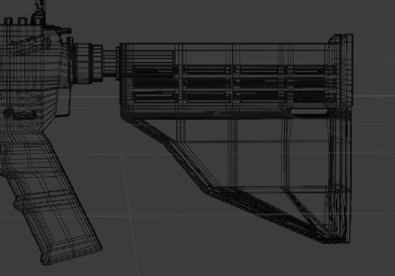 M4A4 Blender Model - R3dster 3D model_5