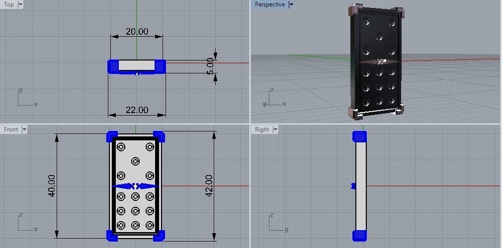 Domino Set door 3D print model_13