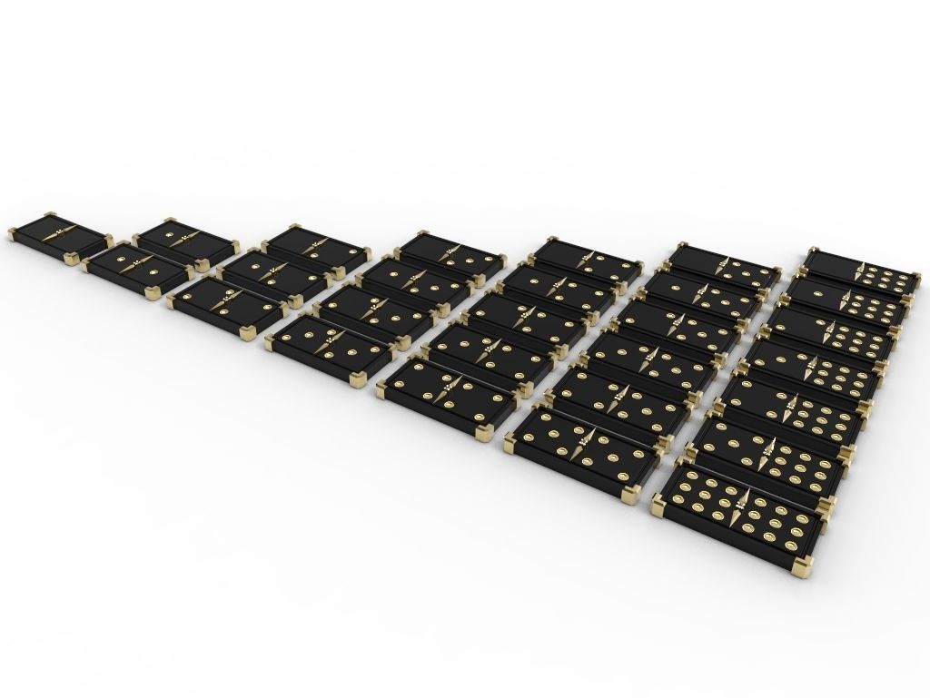 Domino Set door 3D print model_3