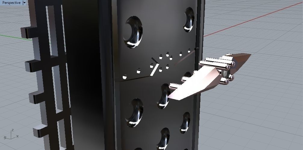 Domino Set door 3D print model_9
