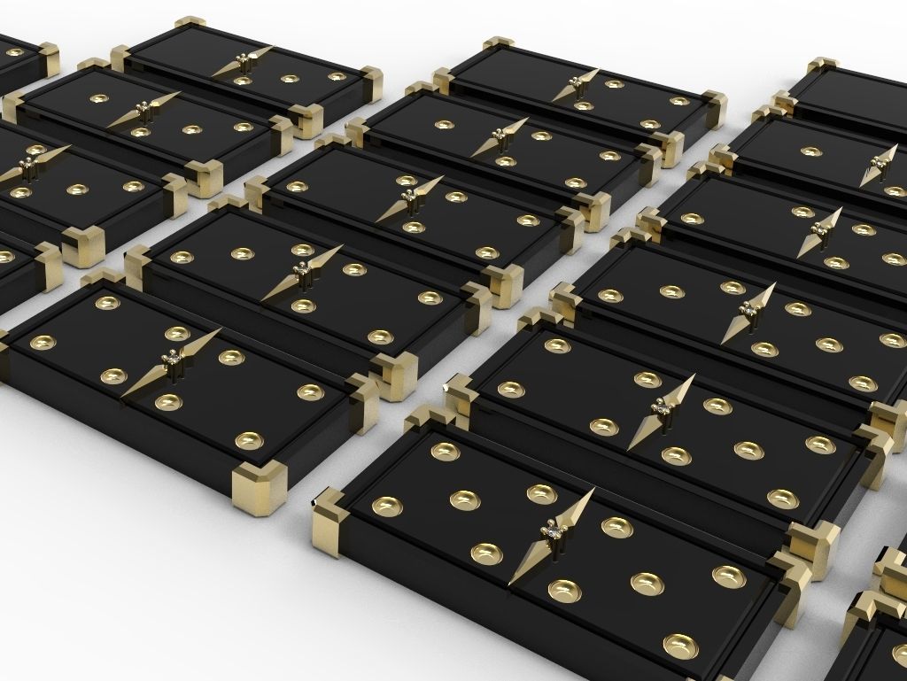 Domino Set door 3D print model_2
