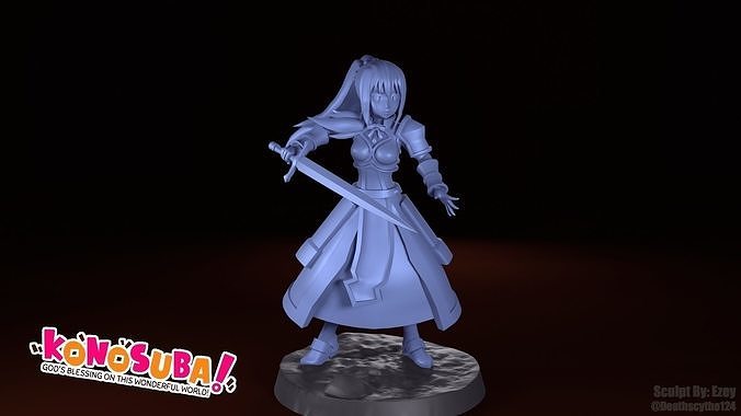 28mm Darkness for Konosuba TRPG and DnD 3D print model 3D print model