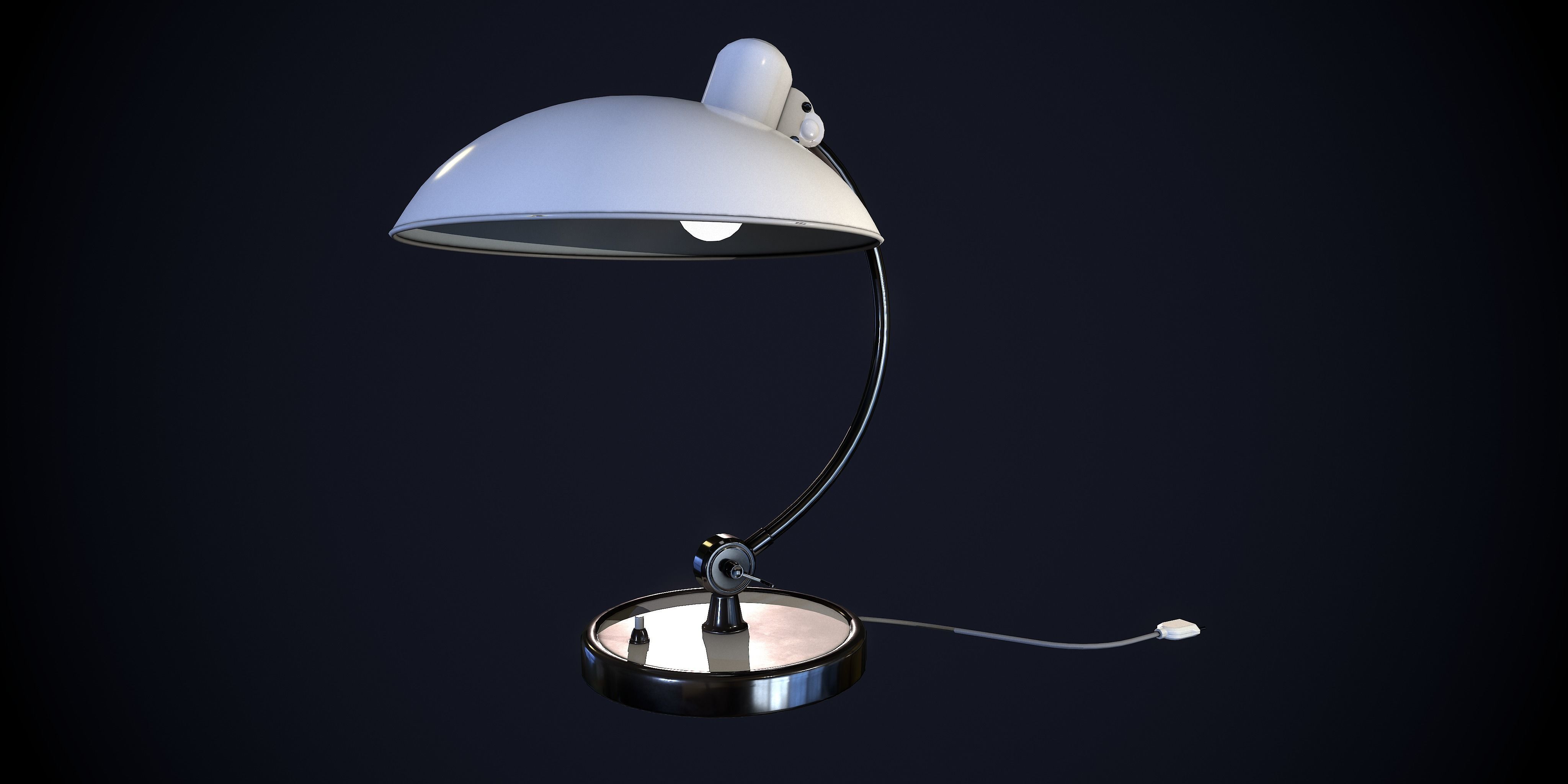 table lamp Low-poly 3D model_2
