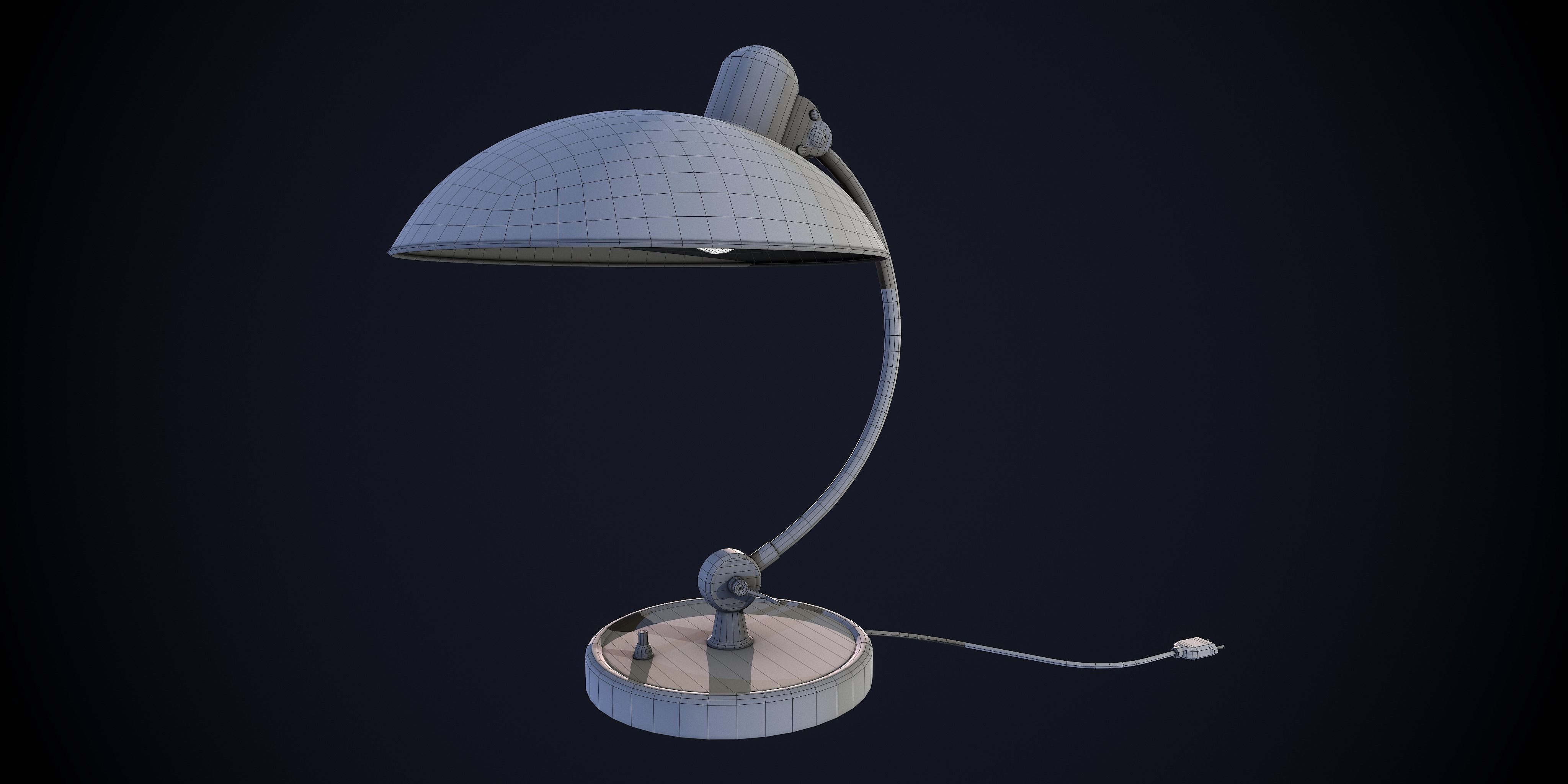 table lamp Low-poly 3D model_3