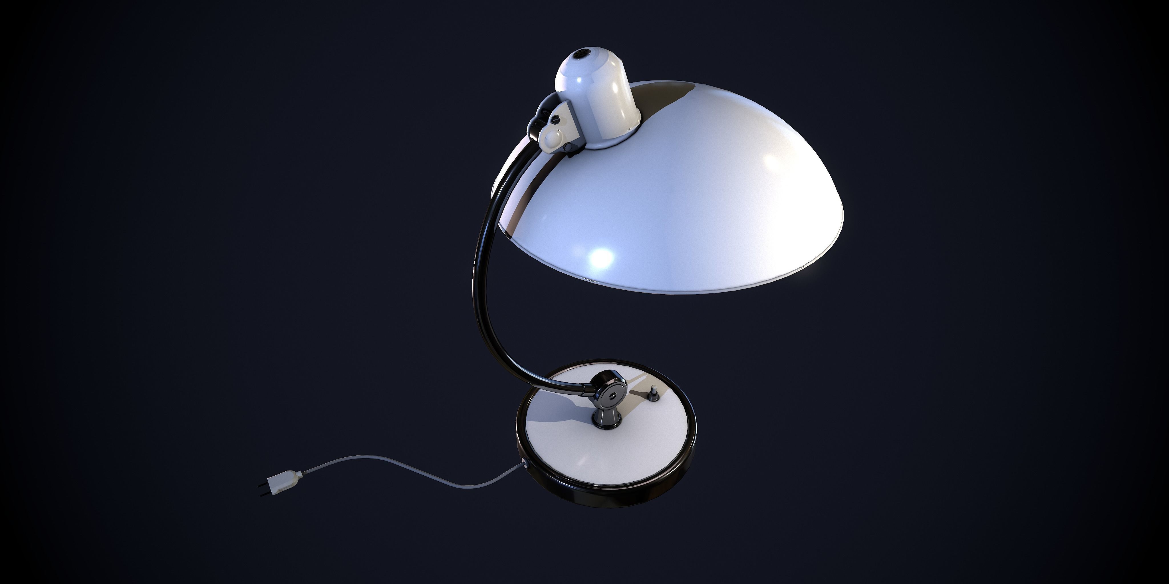 table lamp Low-poly 3D model_5