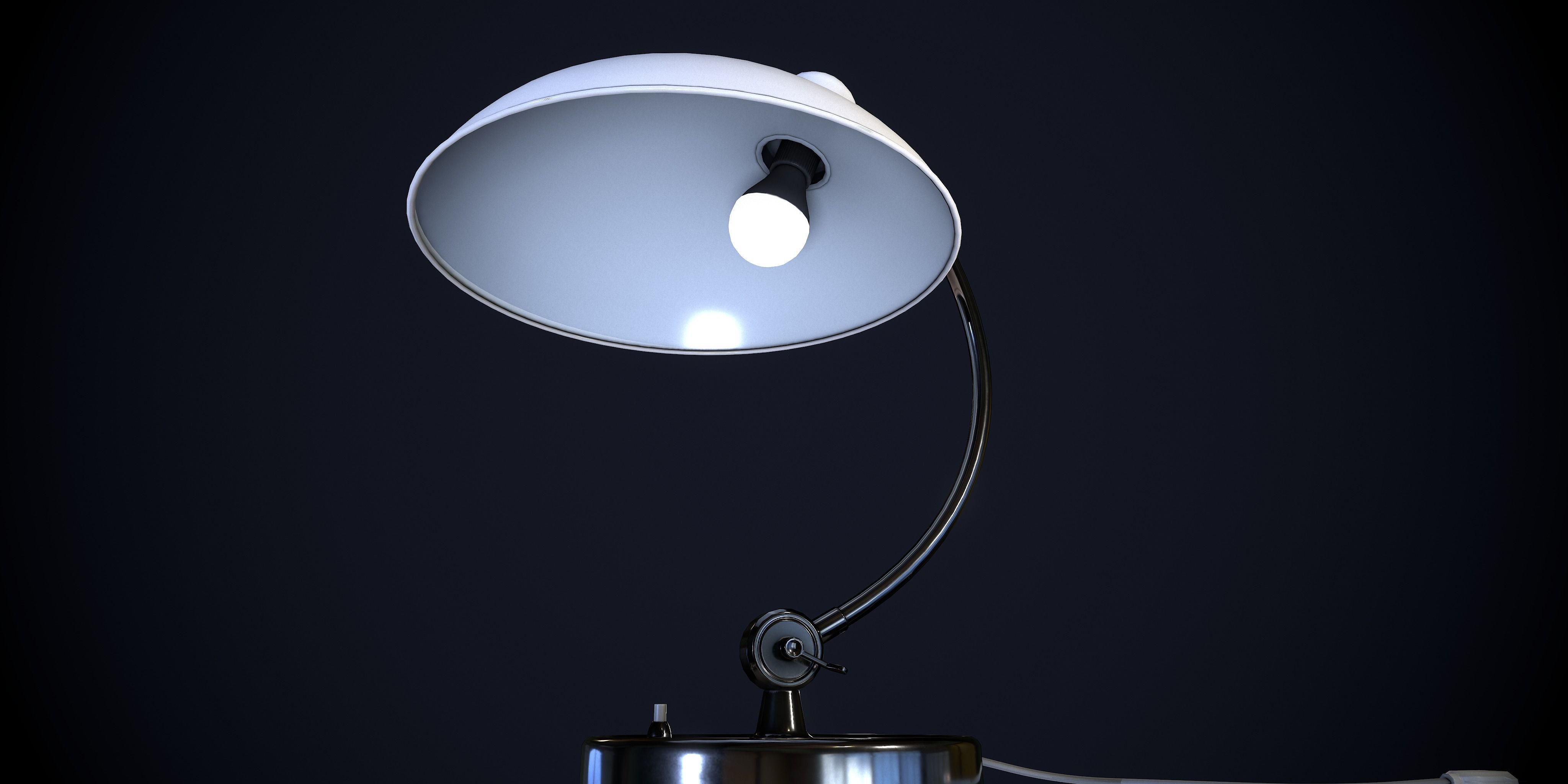 table lamp Low-poly 3D model_4
