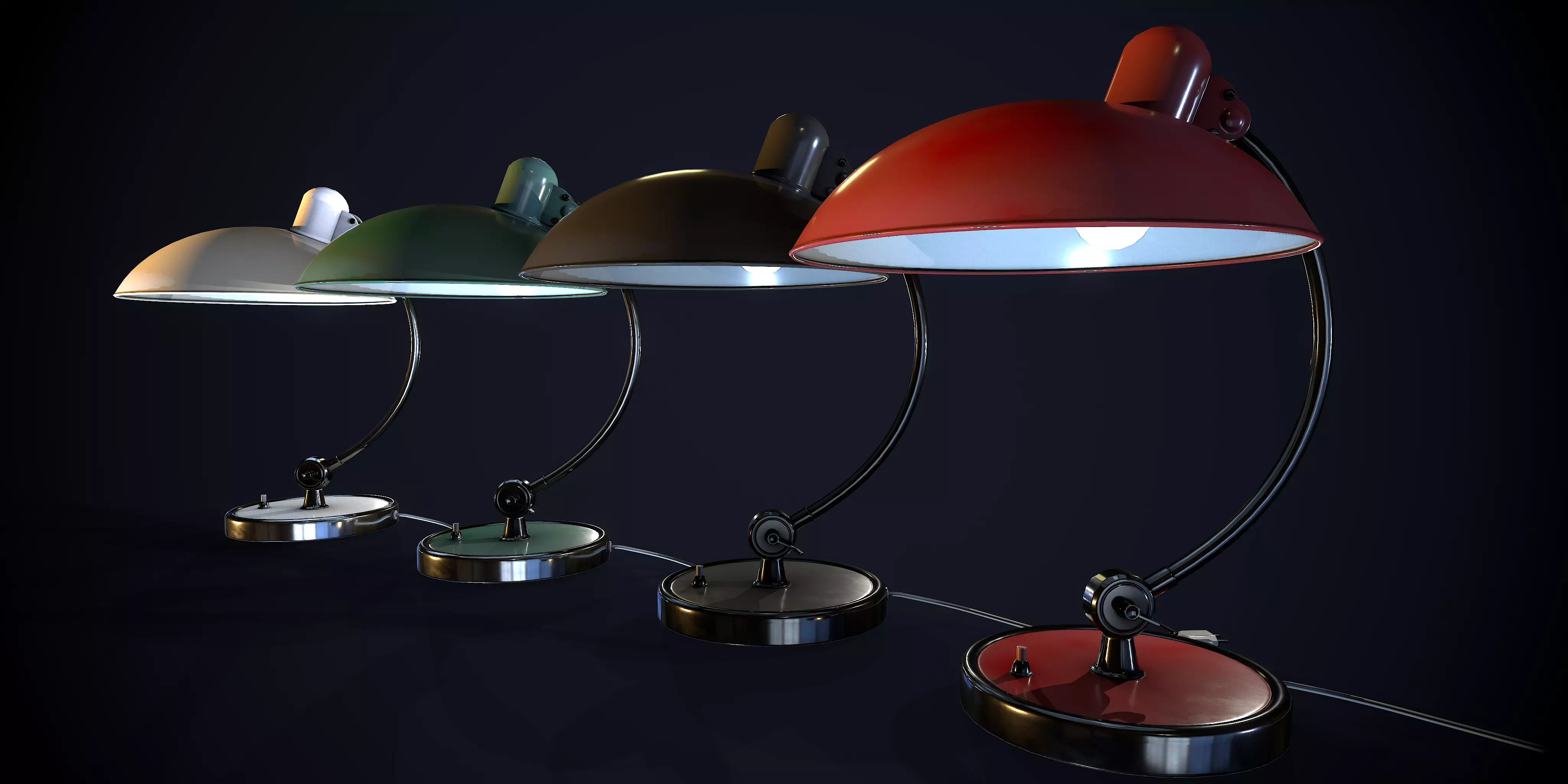 table lamp Low-poly 3D model_0