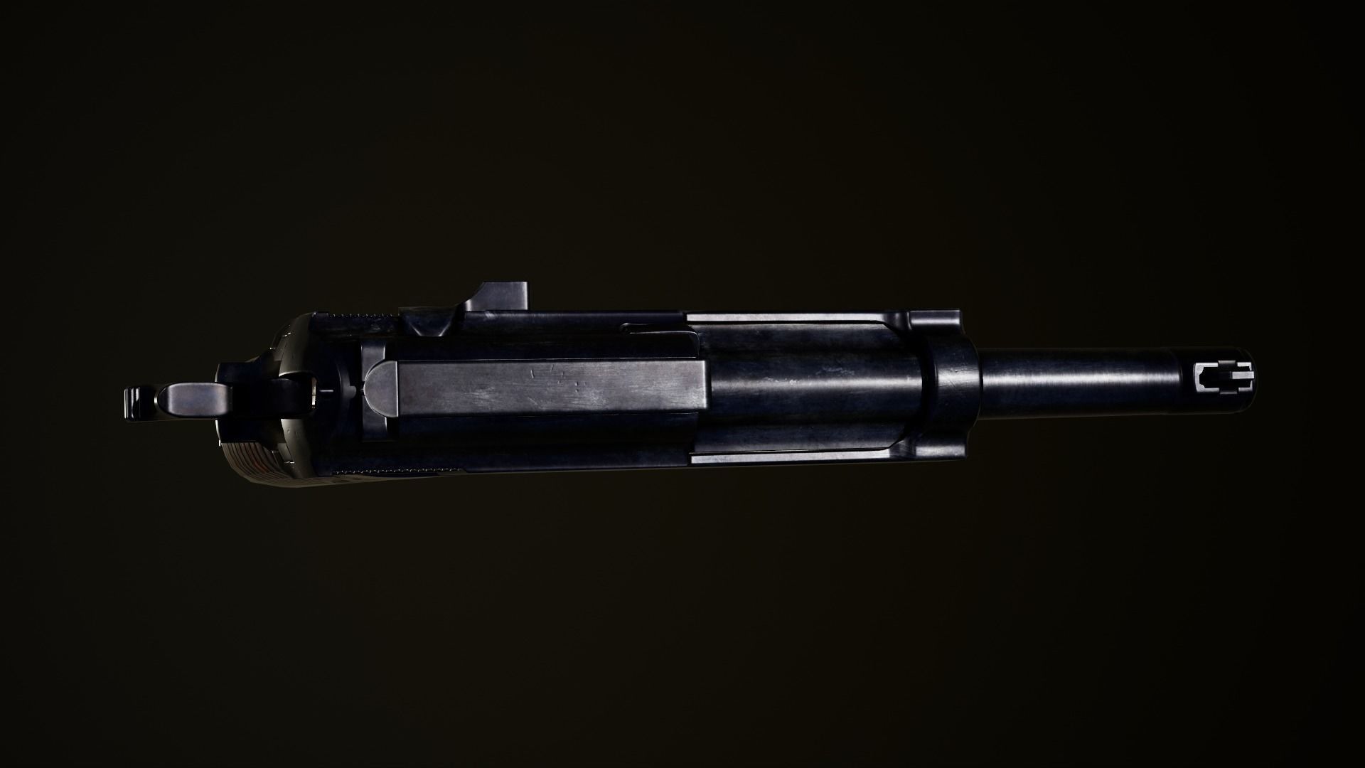 ww2 German P38 Low-poly 3D model_2