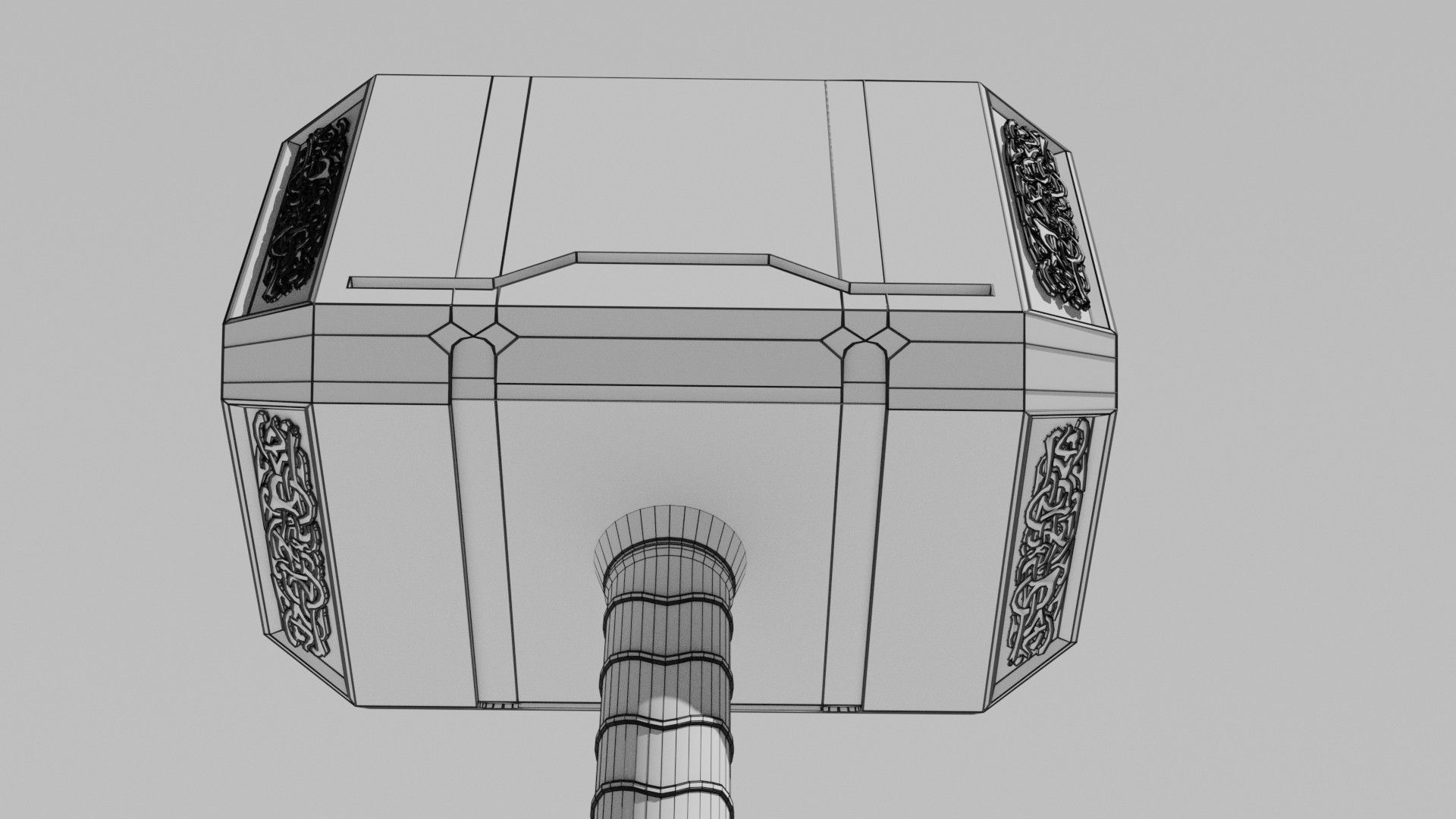 Thor Mijolnir Free low-poly 3D model_4