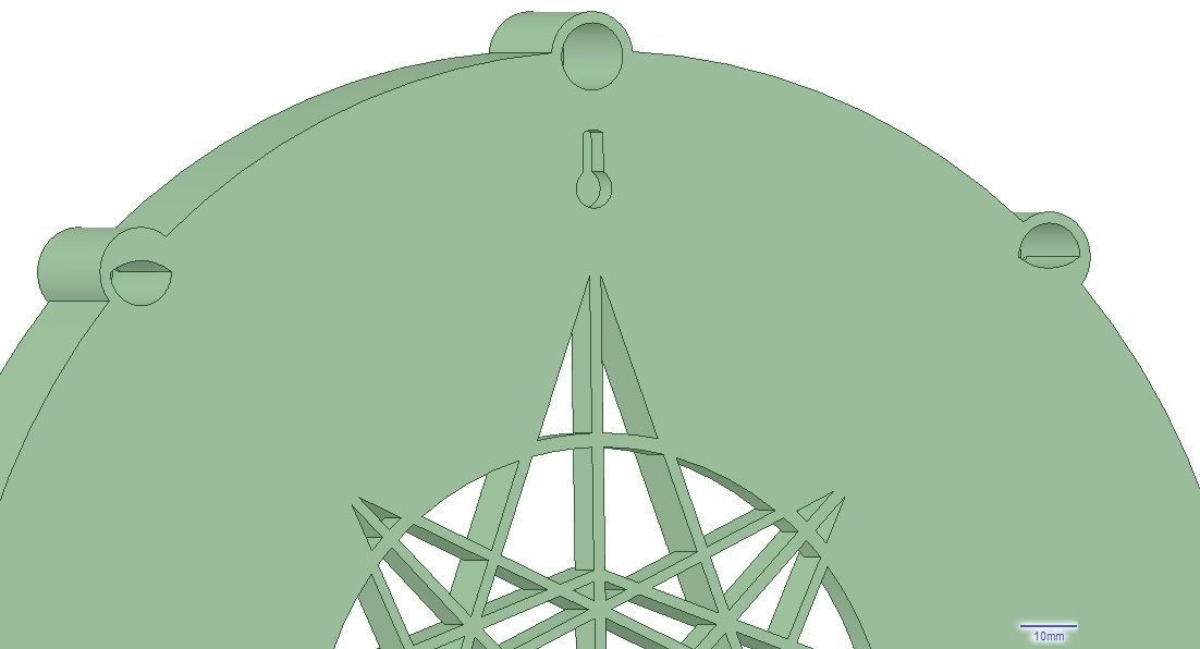 Geometric Star with Moon Cycle 3D print model_2