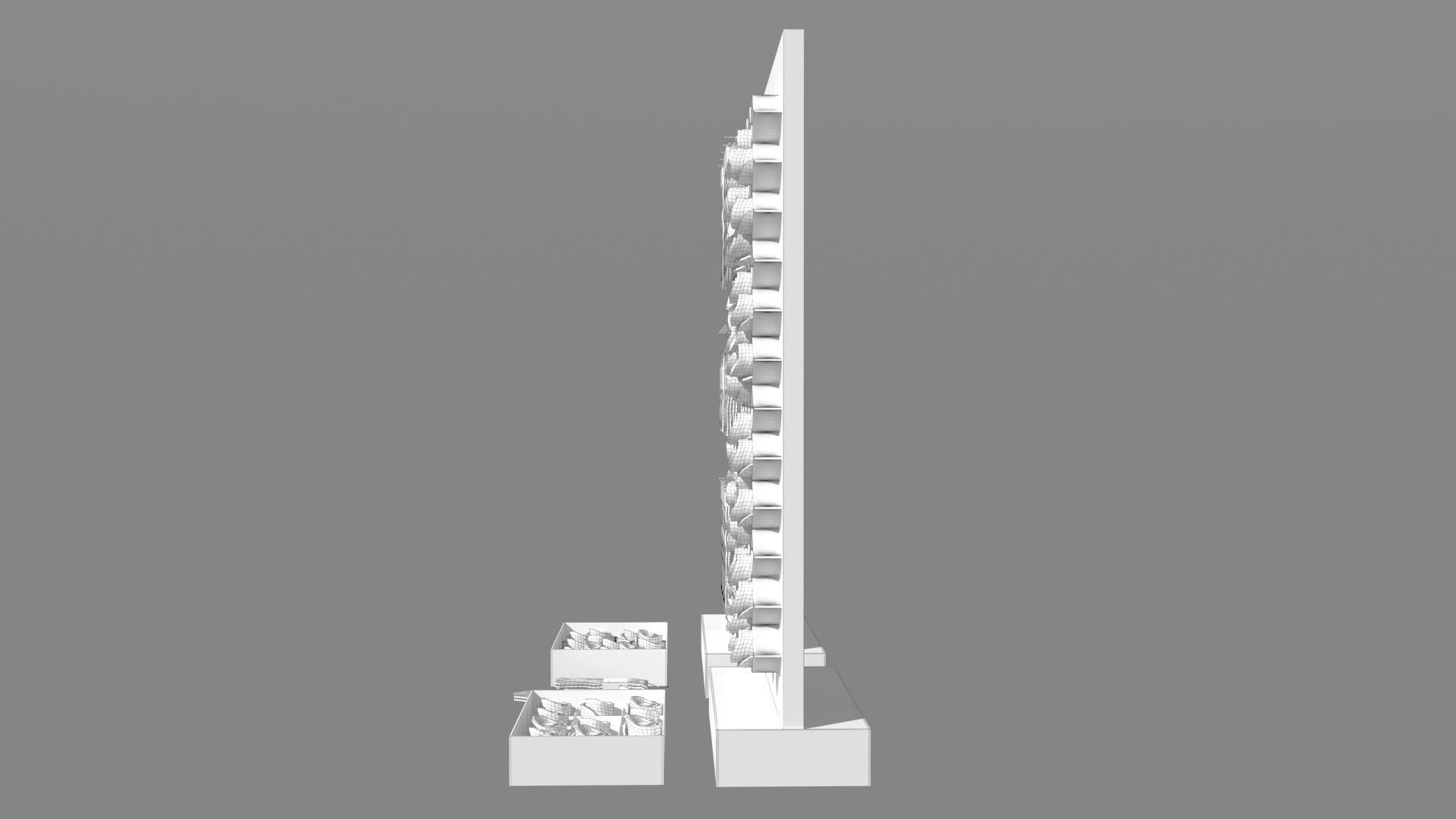 Folded Socks Calcetines Doblados Rack Display 3D model_22