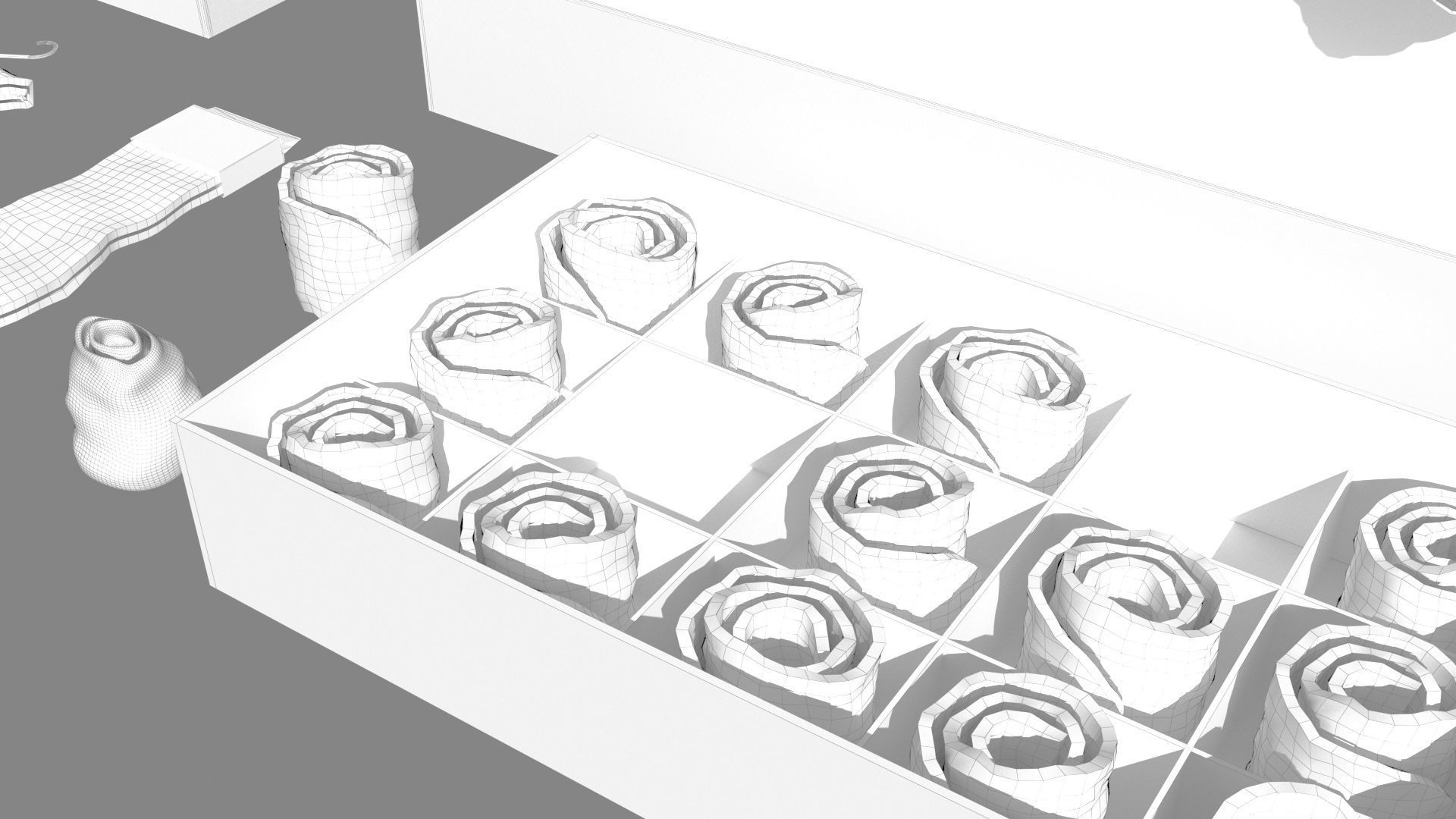 Folded Socks Calcetines Doblados Rack Display 3D model_18