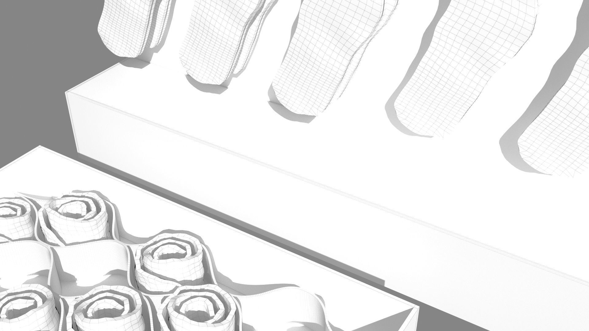 Folded Socks Calcetines Doblados Rack Display 3D model_20