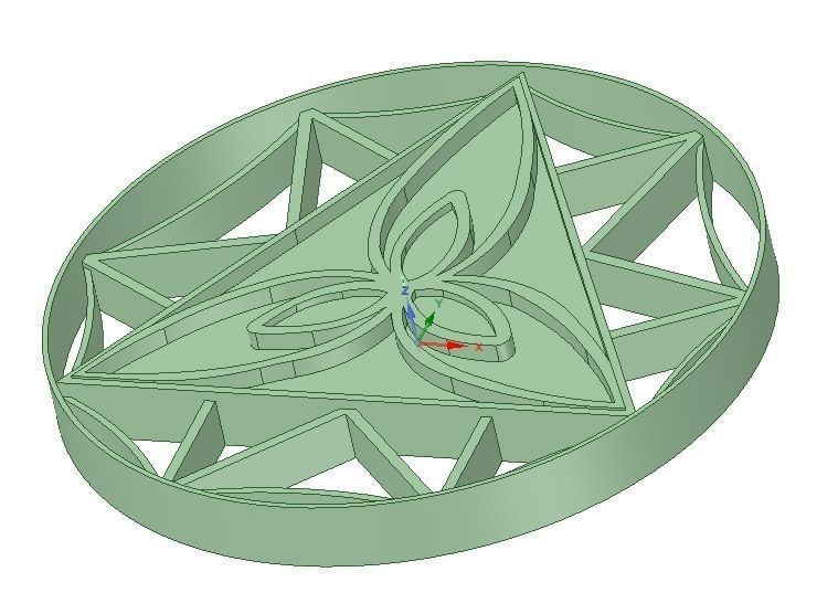 Aureyal triangular shape 3D print model_3