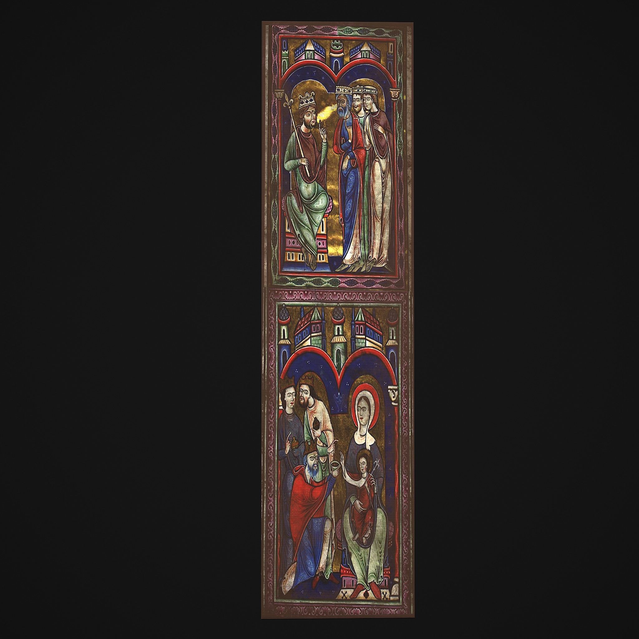 Medieval Manuscript 3 Painting Low-poly 3D model_15