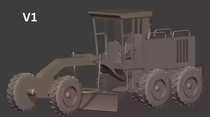 Simple construction machinery excavator and grader