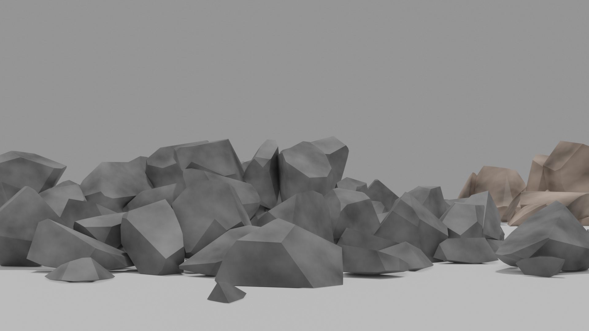 pile of rock Free 3D model_1