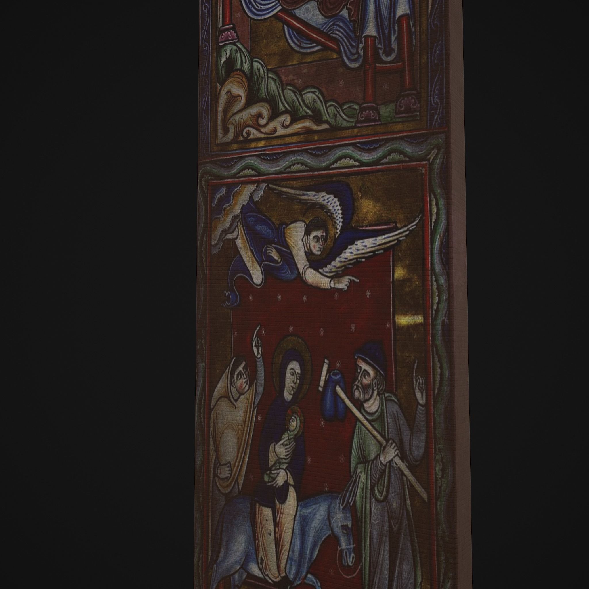 Medieval Manuscript Paintings Three Pack 3D Model Collection_17