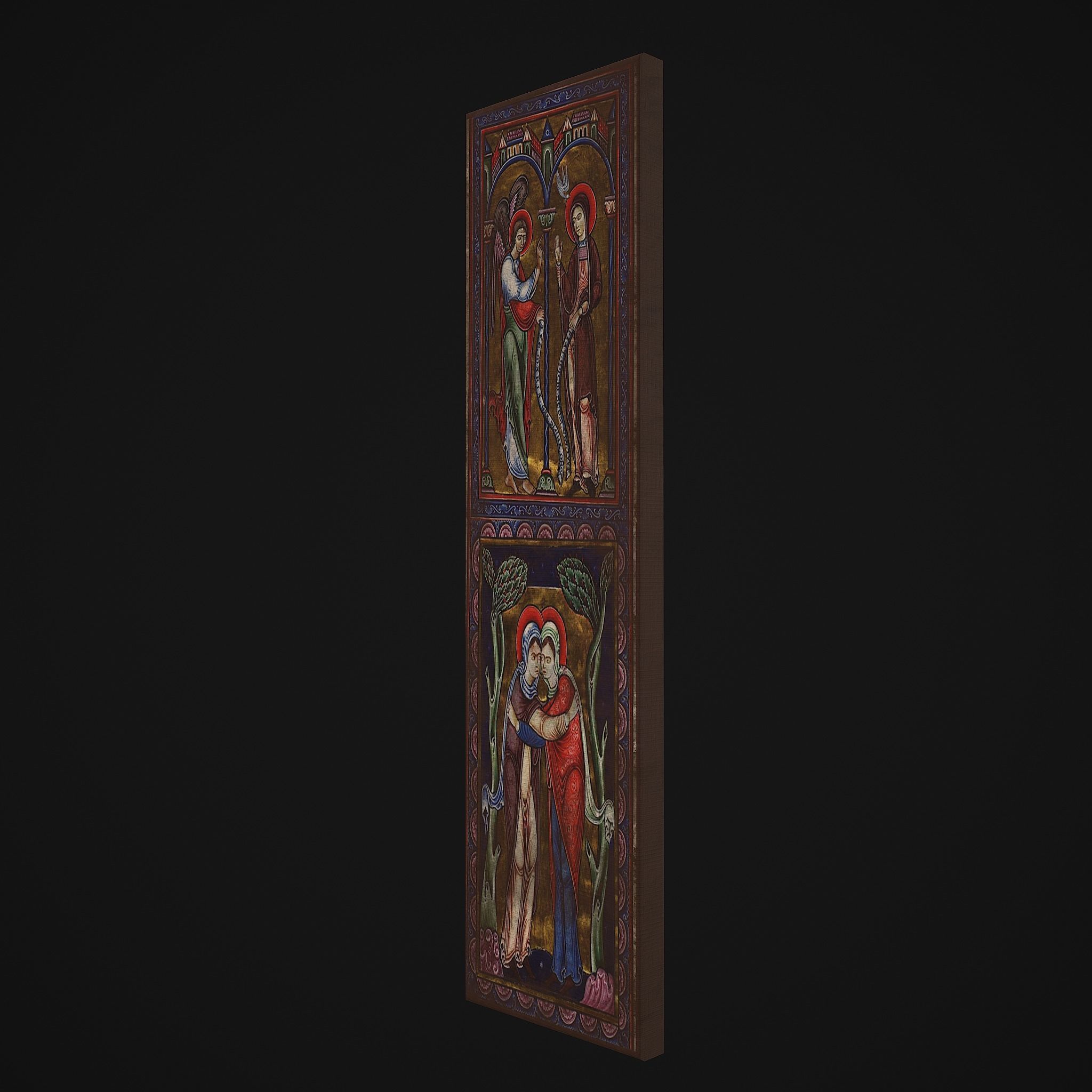 Medieval Manuscript Paintings Three Pack 3D Model Collection_22