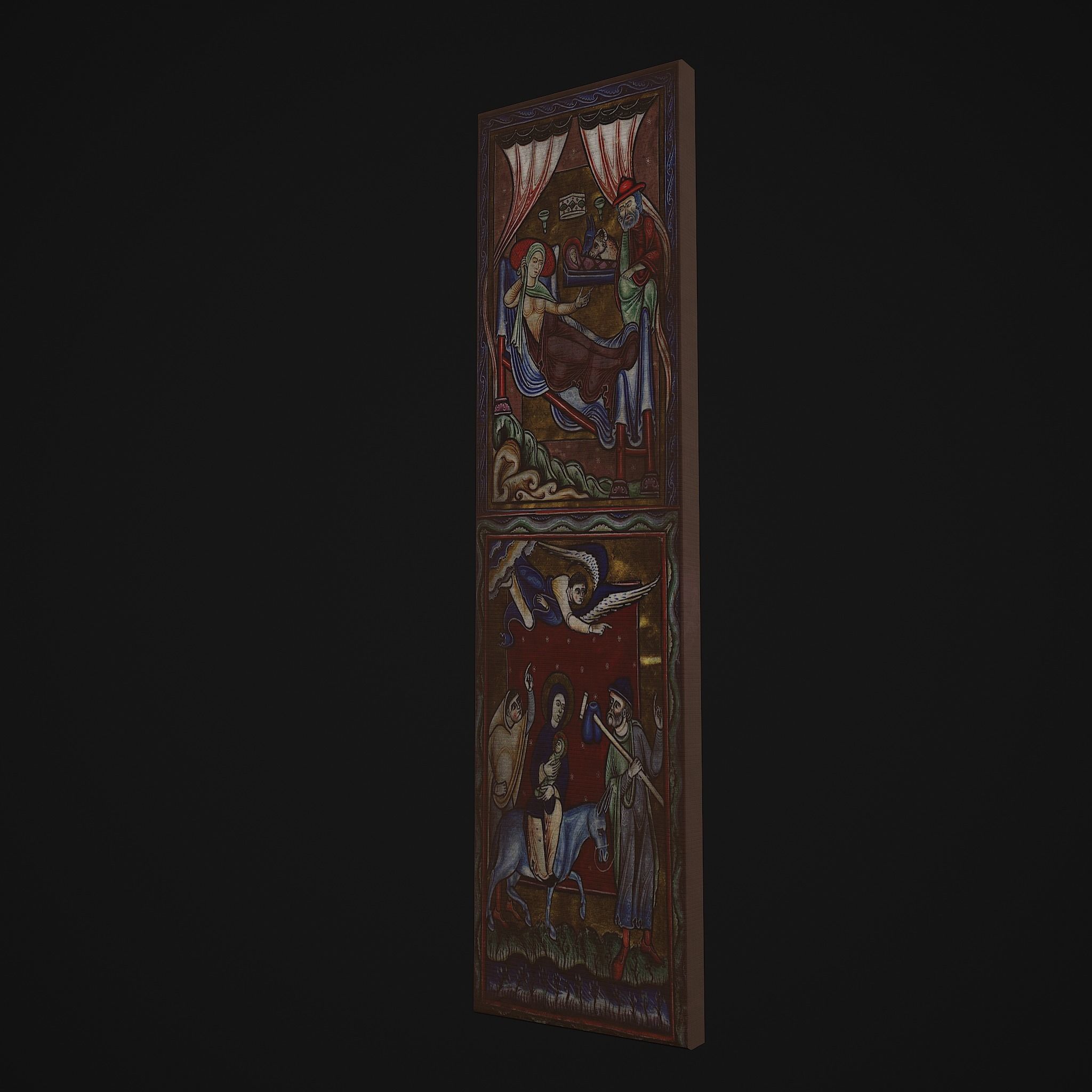 Medieval Manuscript Paintings Three Pack 3D Model Collection_13