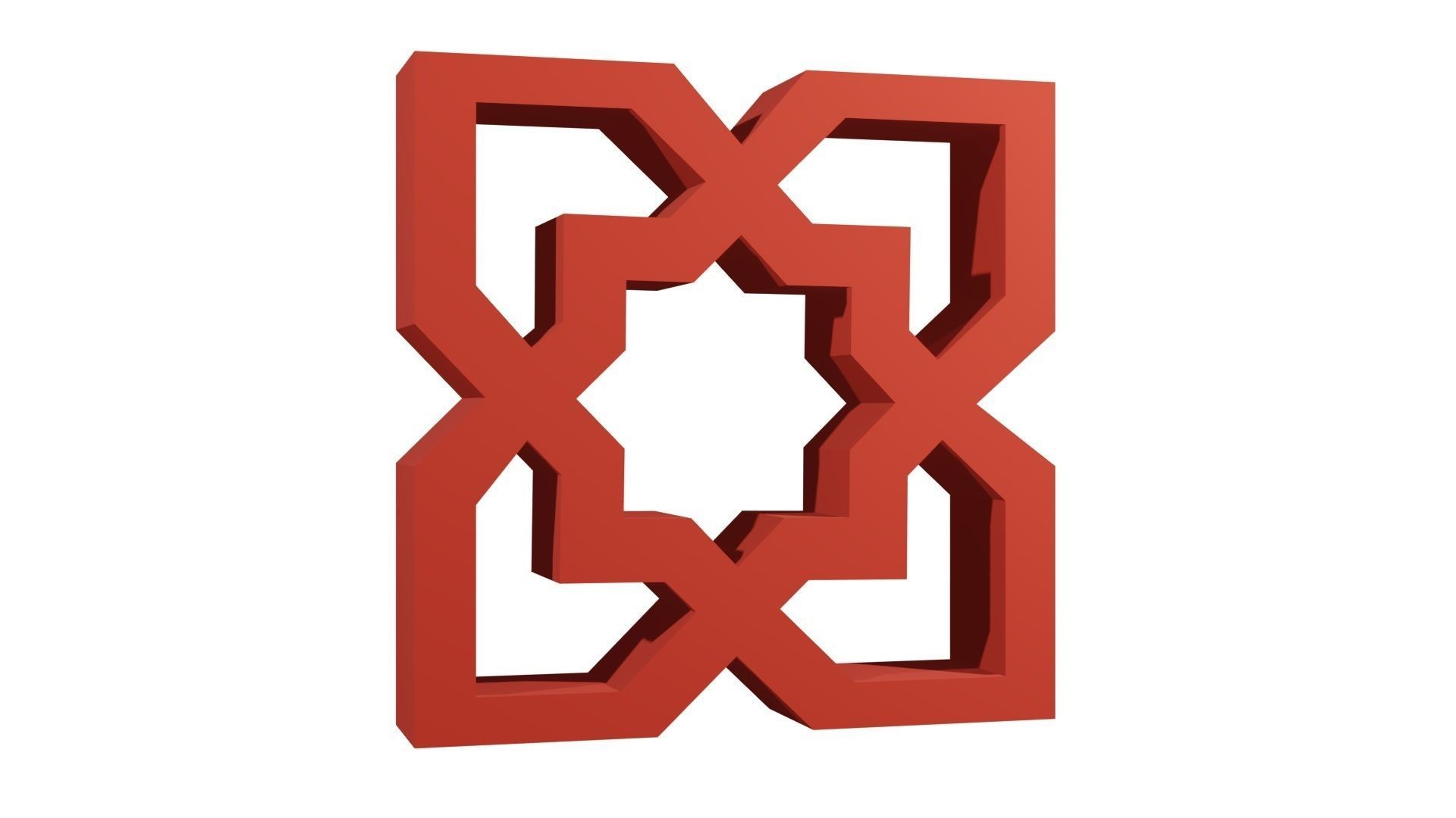 Brick Jaali Star 8 3D model_1