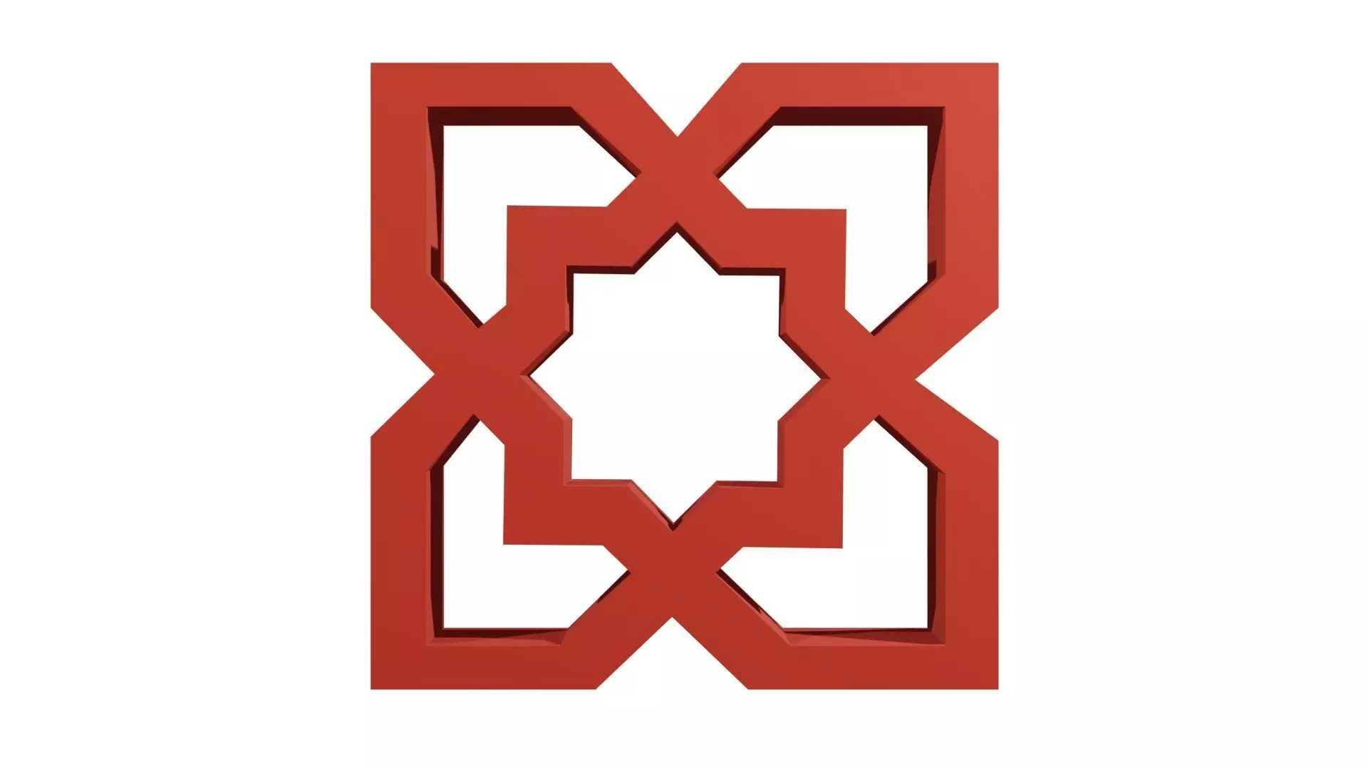 Brick Jaali Star 8 3D model_0