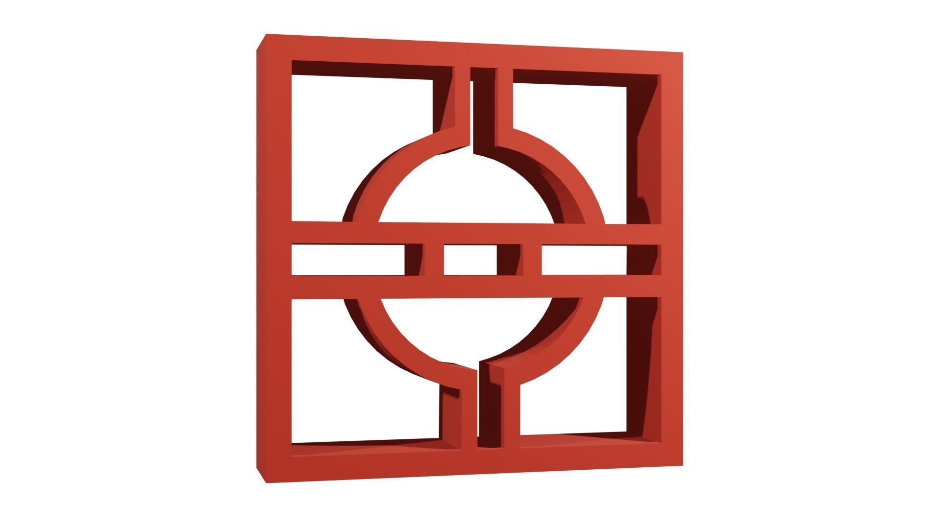 Brick Jaali Arch Over 3D model_1