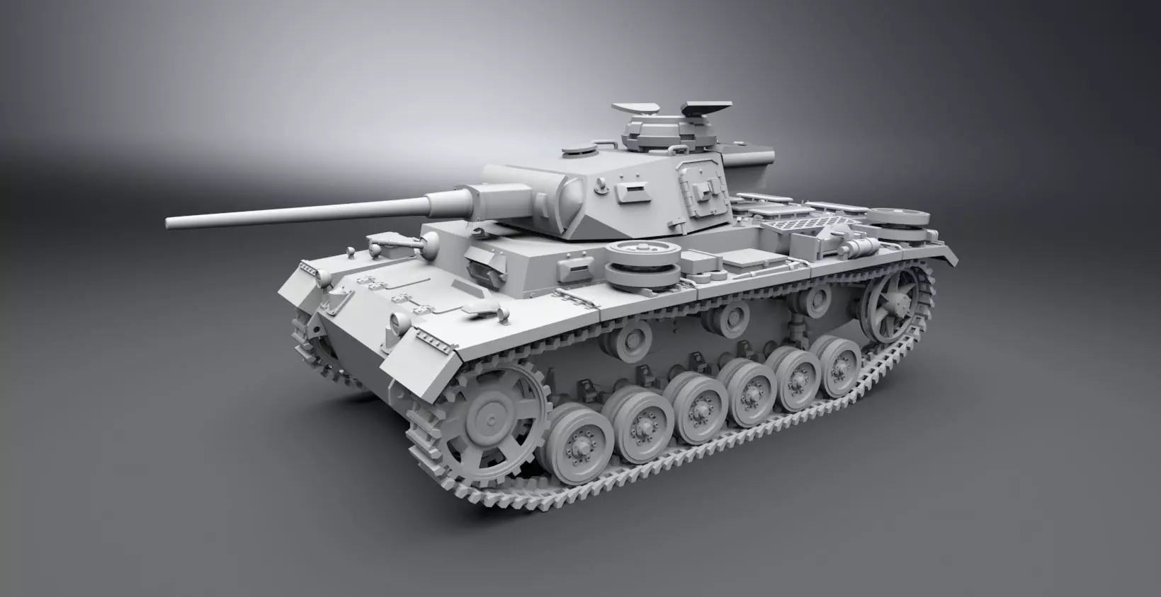 Panzer 3 Scale Model 3D print model_0