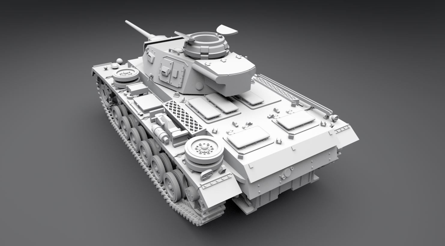 Panzer 3 Scale Model 3D print model_2