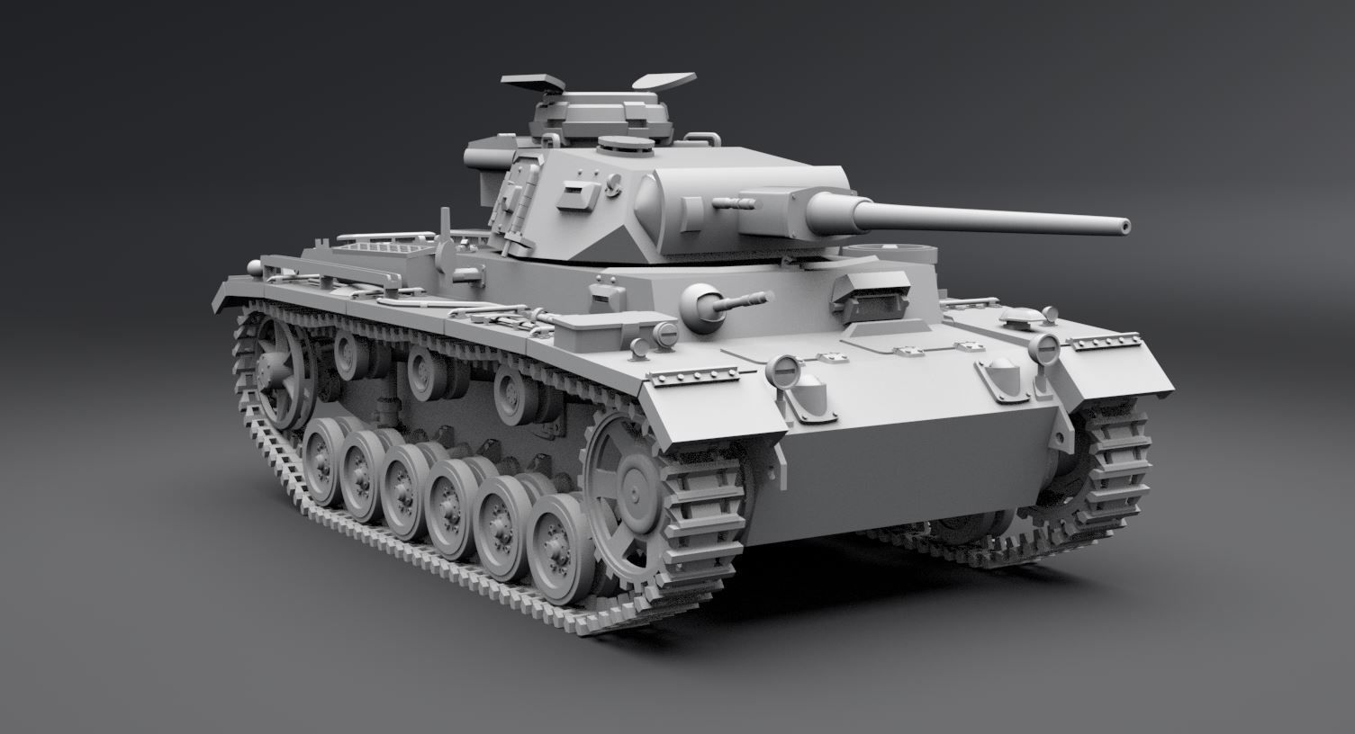 Panzer 3 Scale Model 3D print model_4