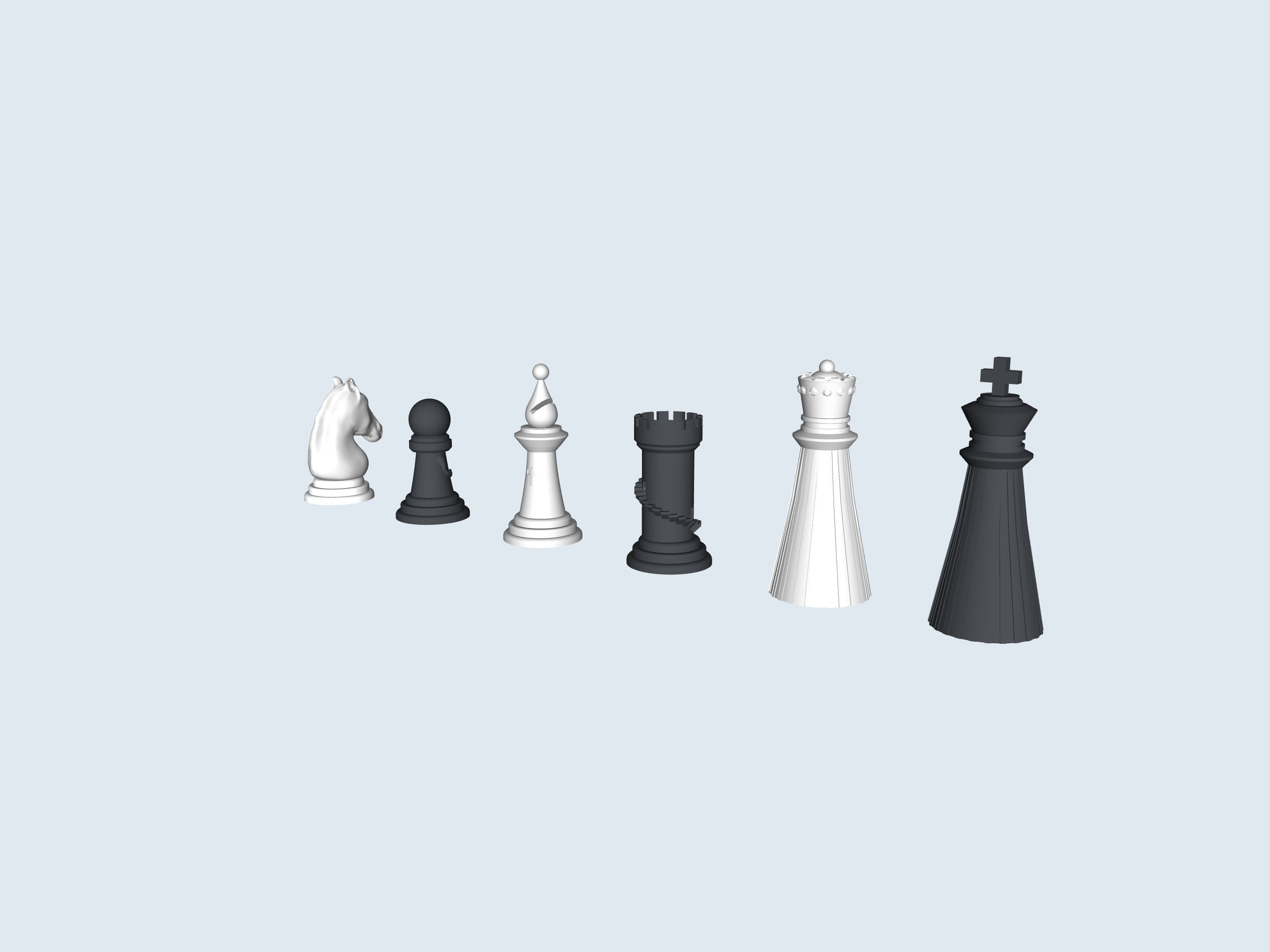Custom CHESS Pieces STL files to print in 3D 3D print model_11