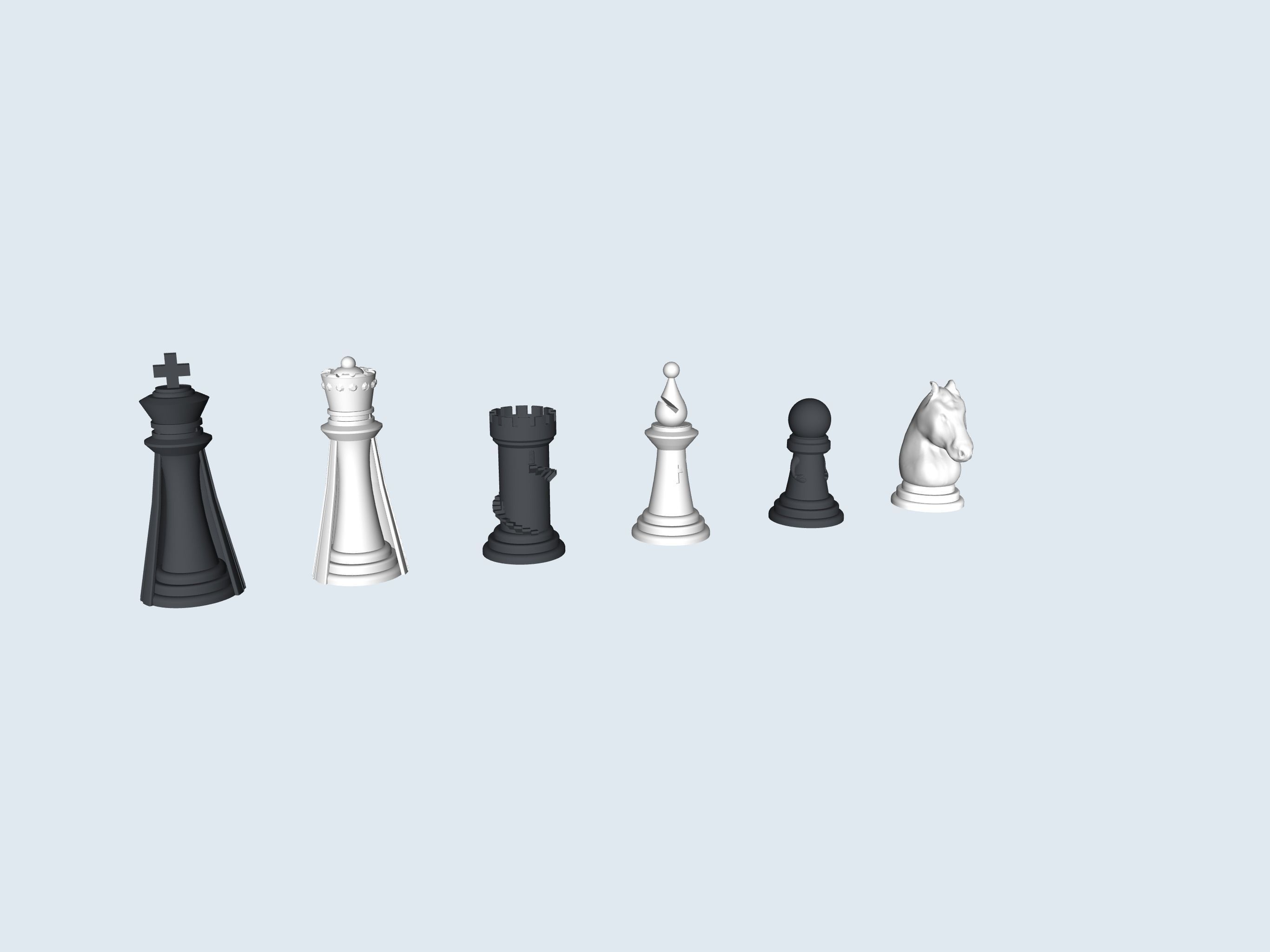 Custom CHESS Pieces STL files to print in 3D 3D print model_6