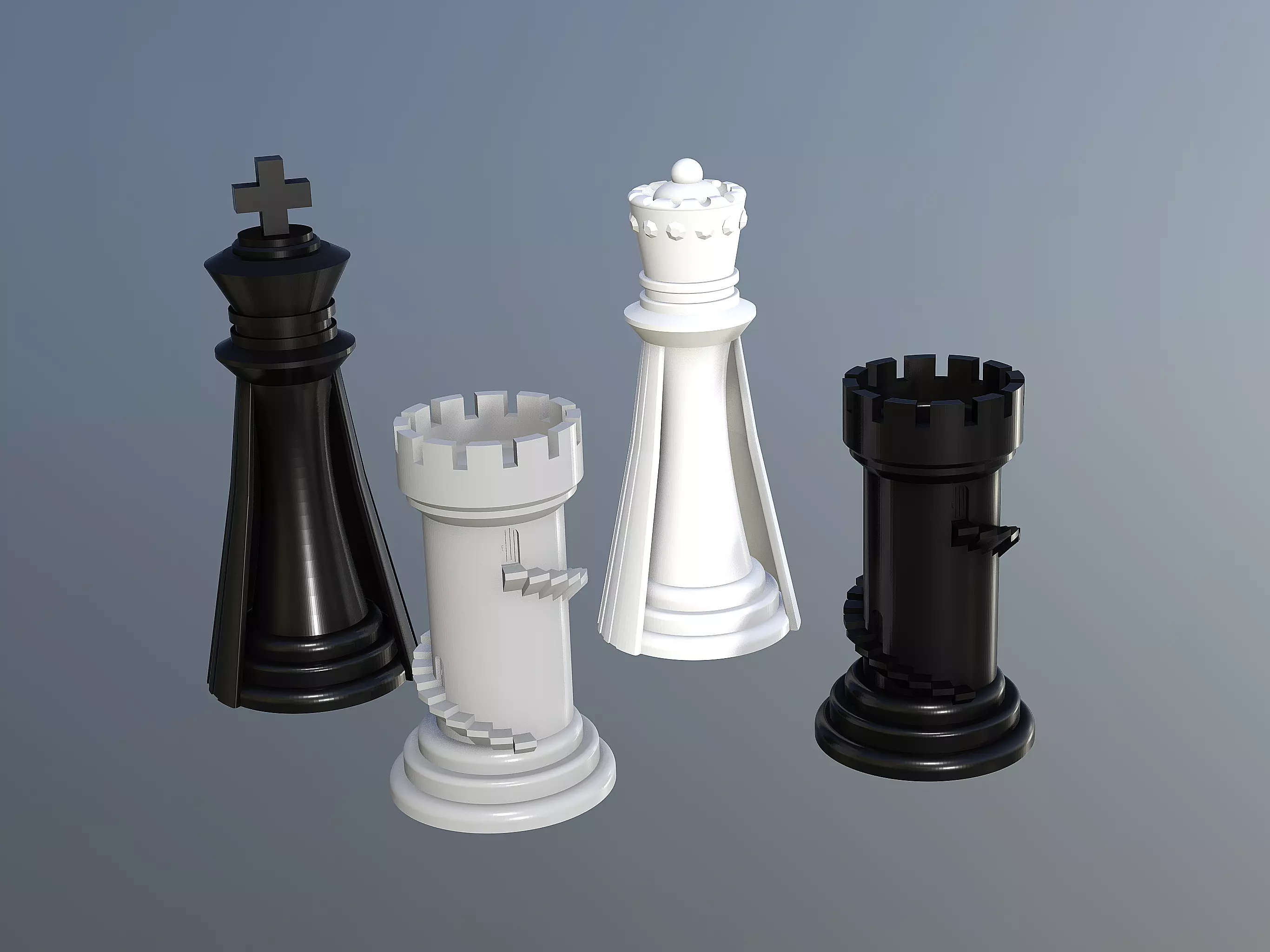 Custom CHESS Pieces STL files to print in 3D 3D print model_0