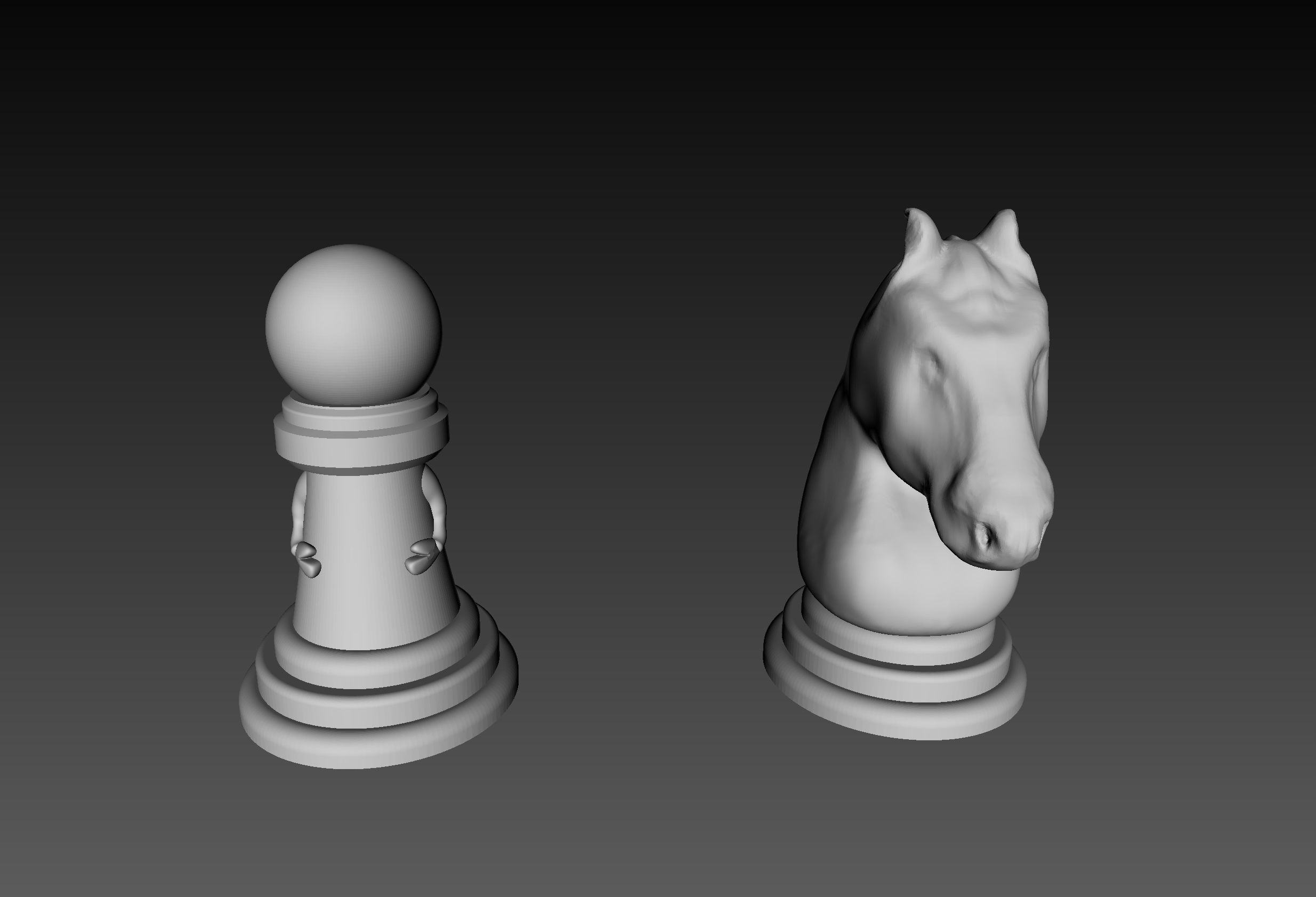 Custom CHESS Pieces STL files to print in 3D 3D print model_8
