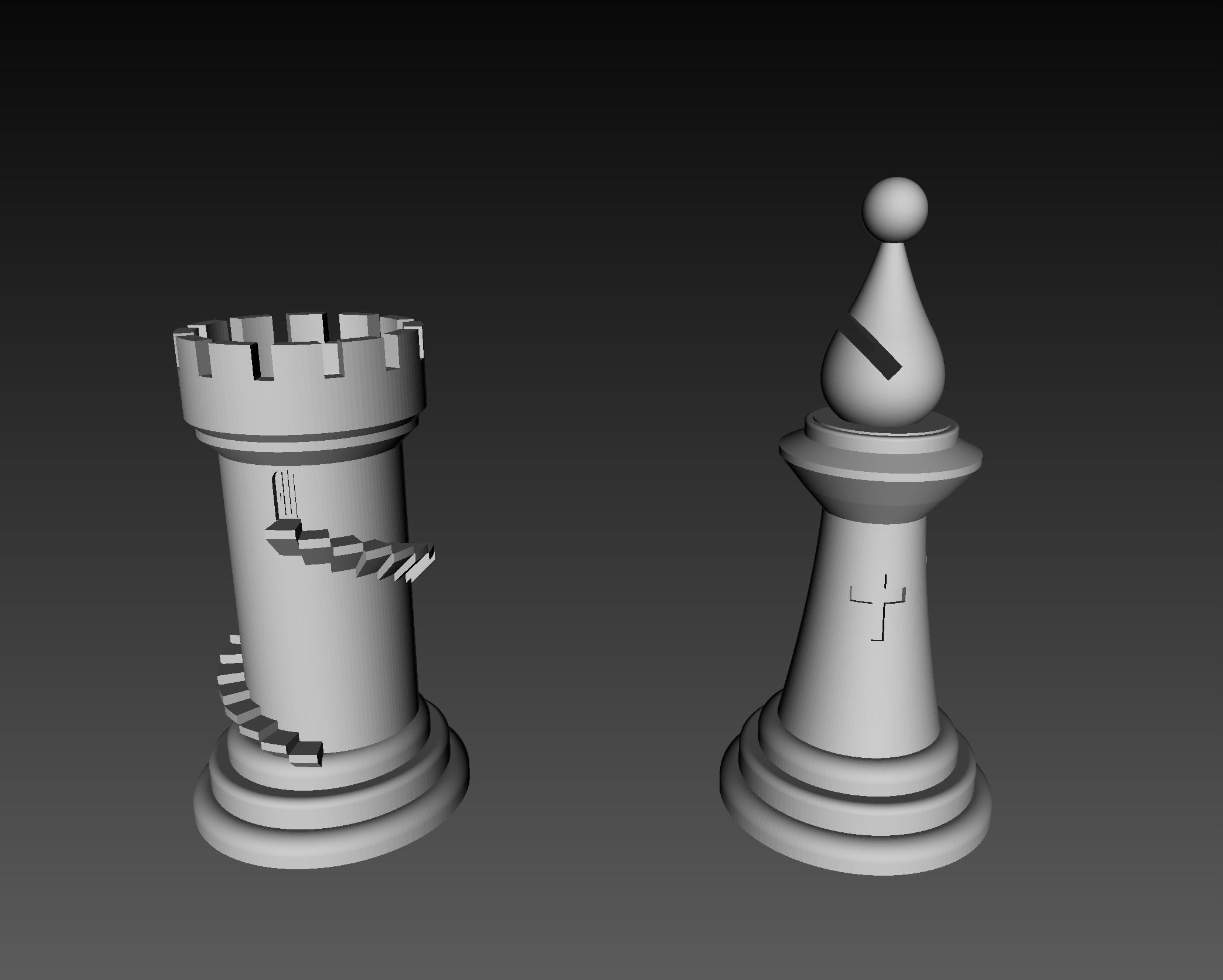 Custom CHESS Pieces STL files to print in 3D 3D print model_3