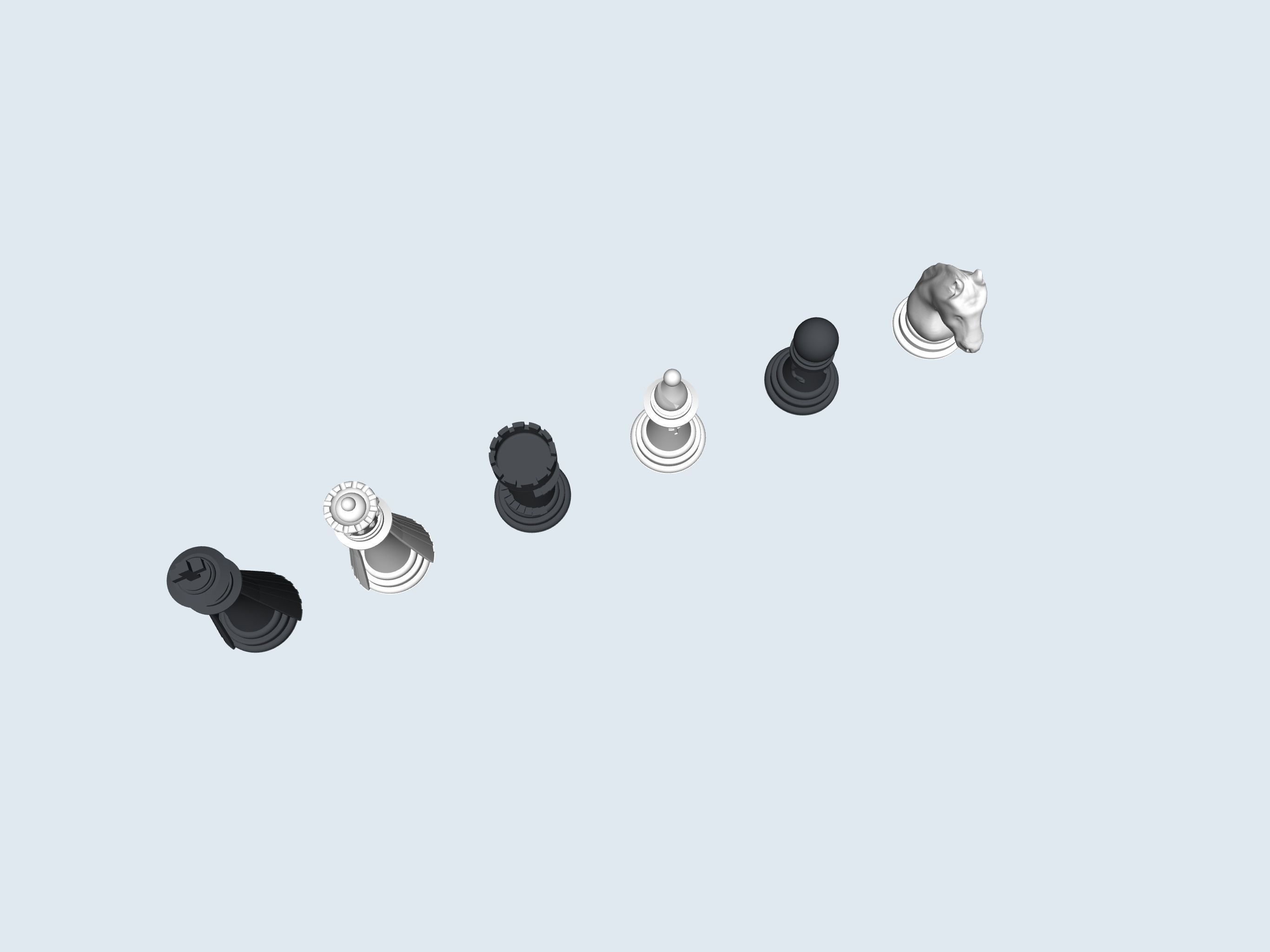 Custom CHESS Pieces STL files to print in 3D 3D print model_4