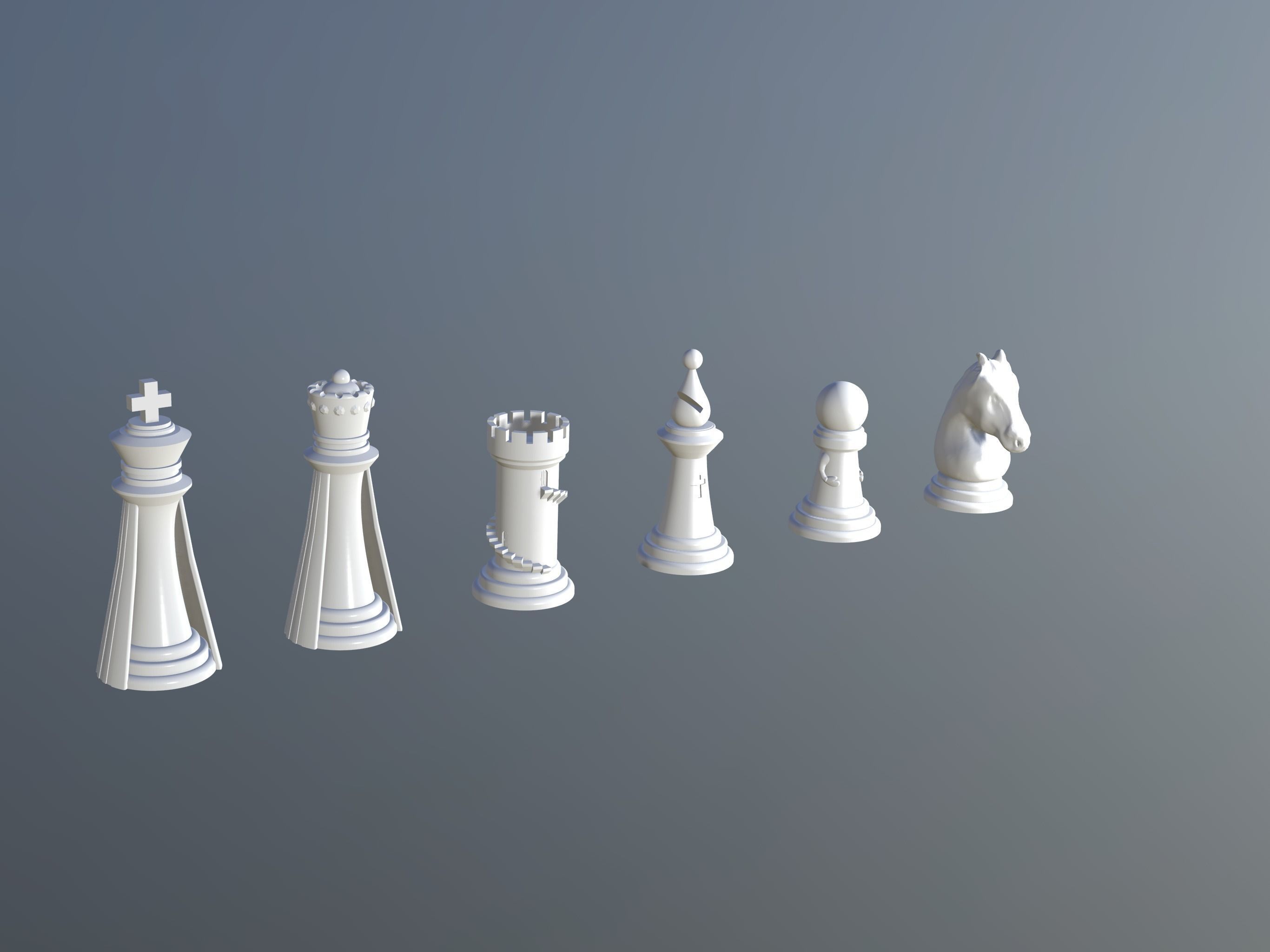 Custom CHESS Pieces STL files to print in 3D 3D print model_1
