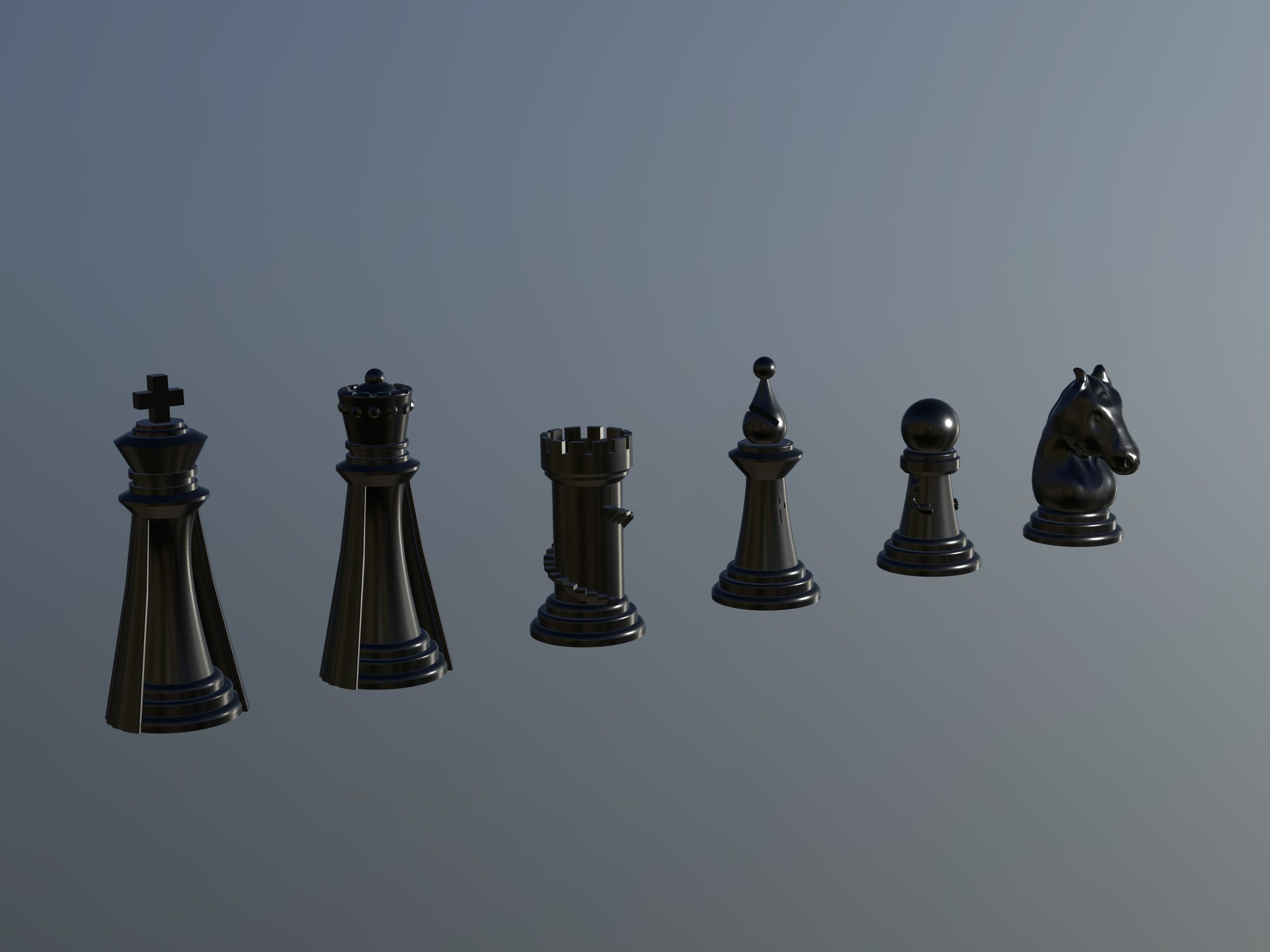 Custom CHESS Pieces STL files to print in 3D 3D print model_2