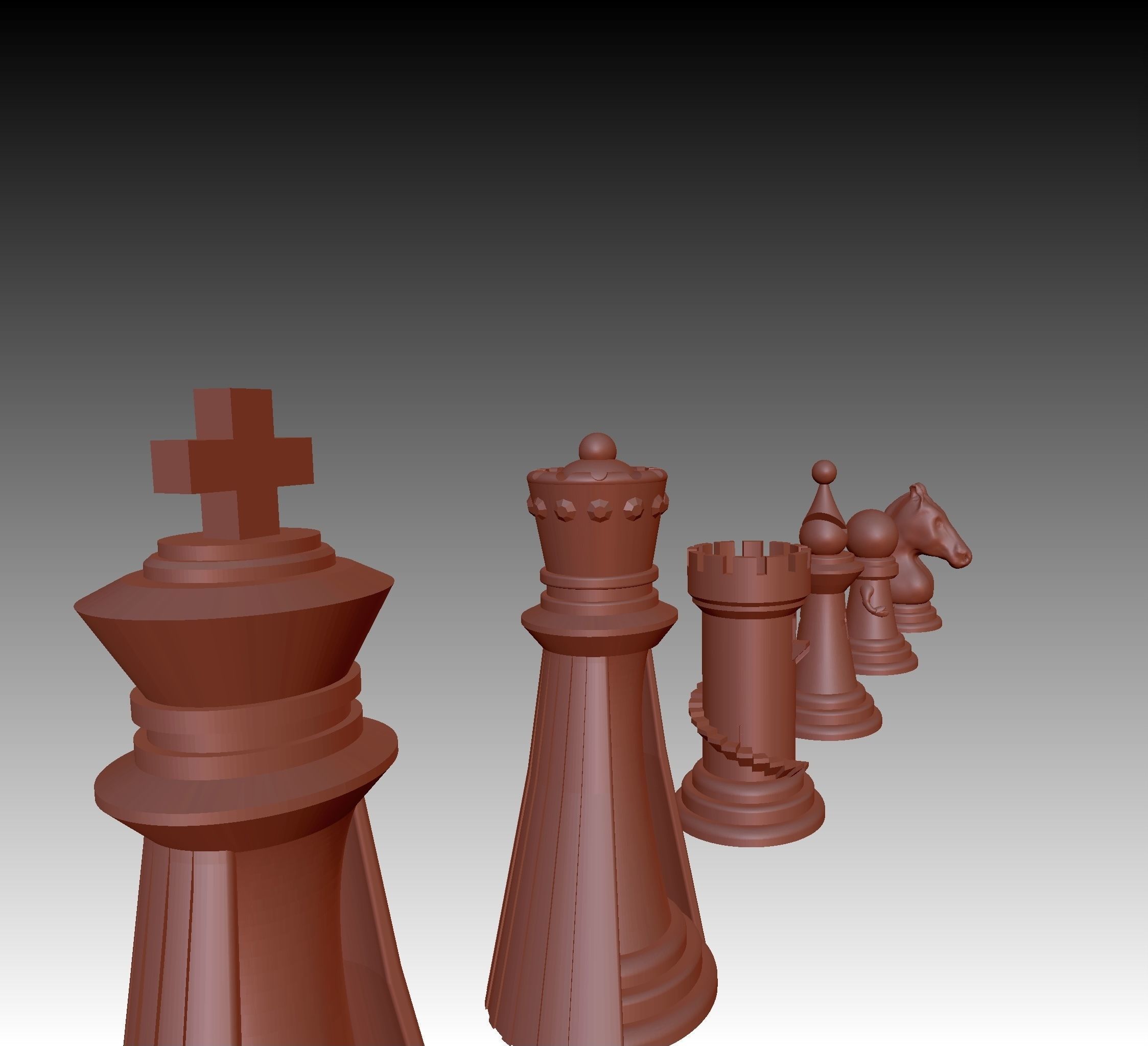 Custom CHESS Pieces STL files to print in 3D 3D print model_7