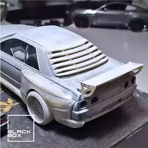GTR R32 Louver and Wing for tamiya 1-24 and HOTHWEELS 1-64 3D print model