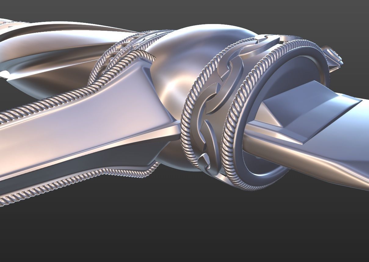 Dagger gold 3D print model_10