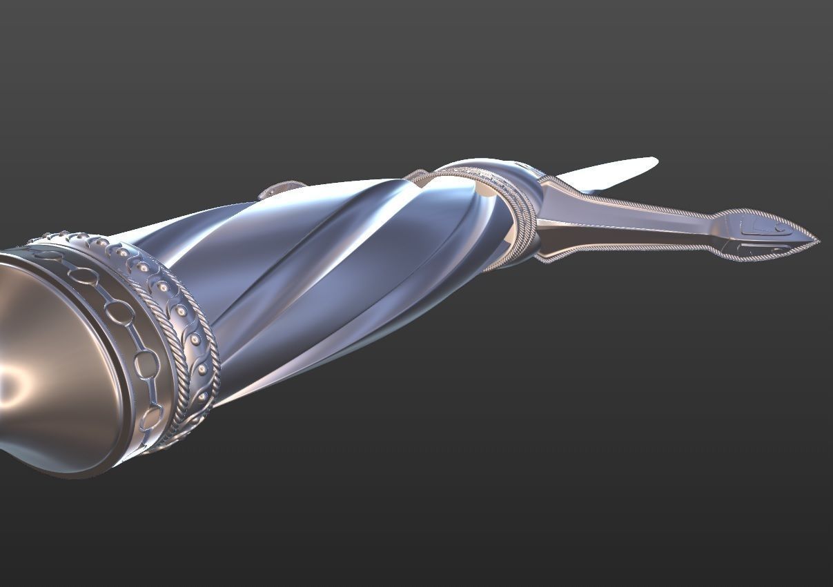 Dagger gold 3D print model_8