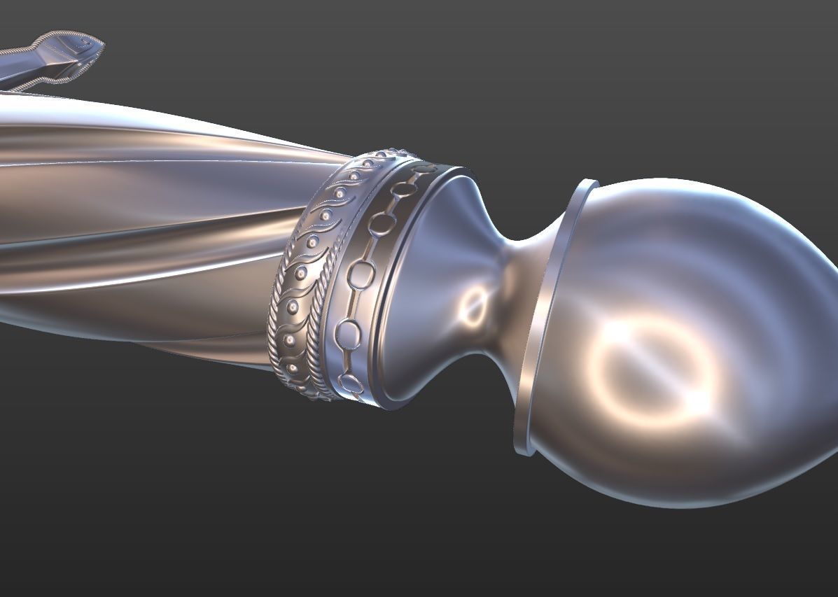 Dagger gold 3D print model_7