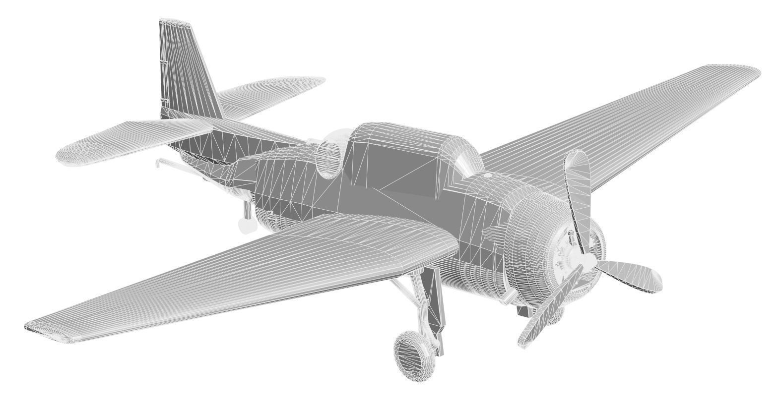 Aircraft 32 3D model_3