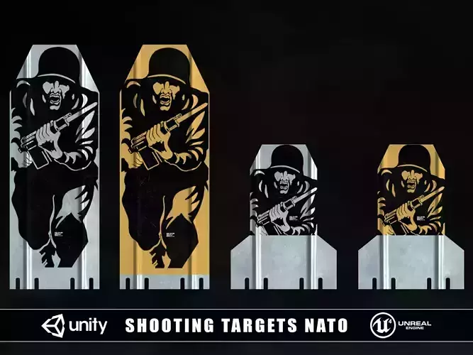 Shooting Targets NATO Low-poly 3D model