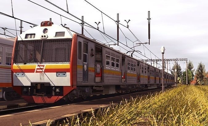 Electric Multiple Unit - Hitachi Low-poly 3D model