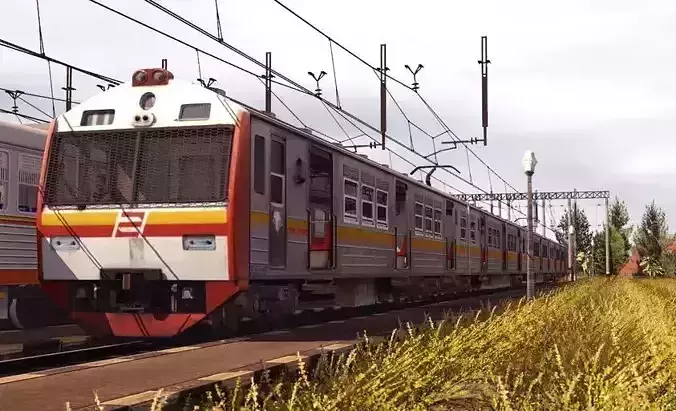 Electric Multiple Unit - Hitachi Low-poly 3D model