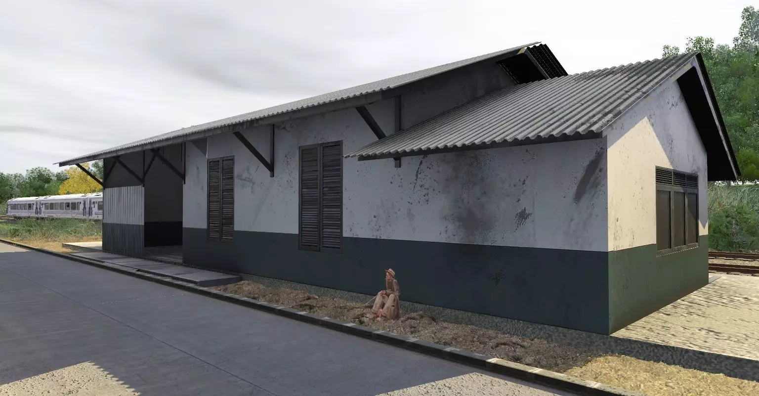 Indonesian Station Low-poly 3D model